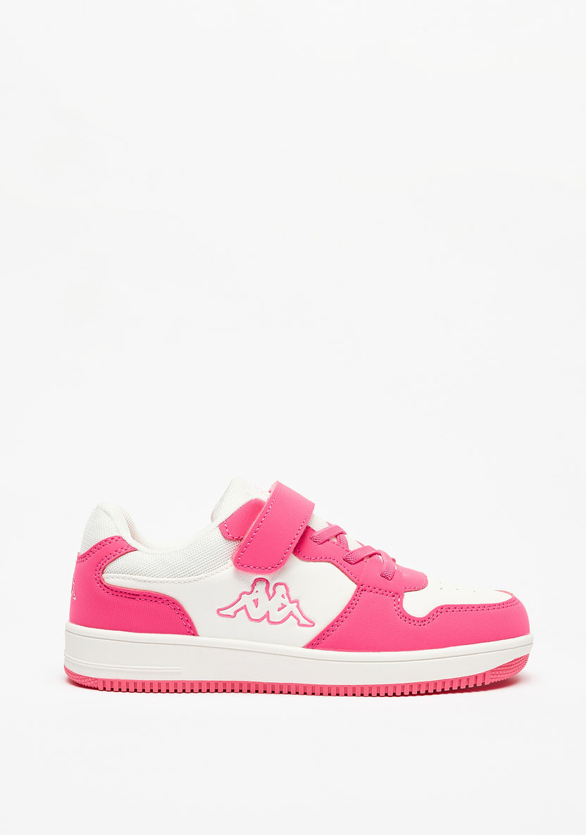 Kappa Girls' Panelled Low-Ankle Sneakers with Hook and Loop Closure-Girl%27s Sneakers-image-2