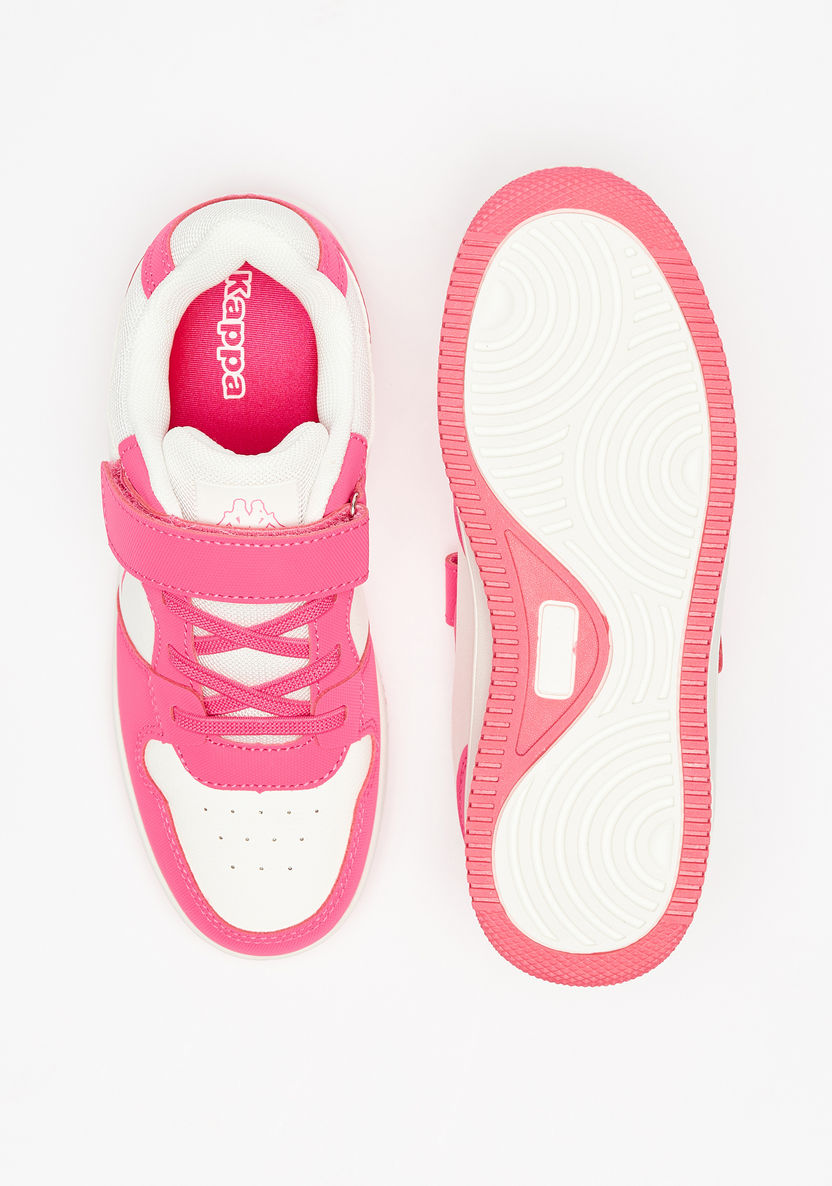 Kappa Girls' Panelled Low-Ankle Sneakers with Hook and Loop Closure-Girl%27s Sneakers-image-3