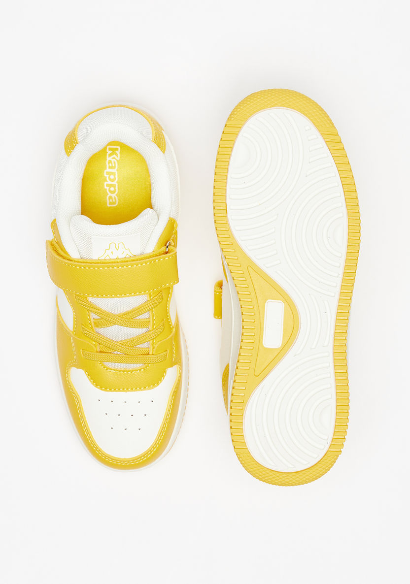 Kappa Girls' Panelled Low-Ankle Sneakers with Hook and Loop Closure-Girl%27s Sneakers-image-3