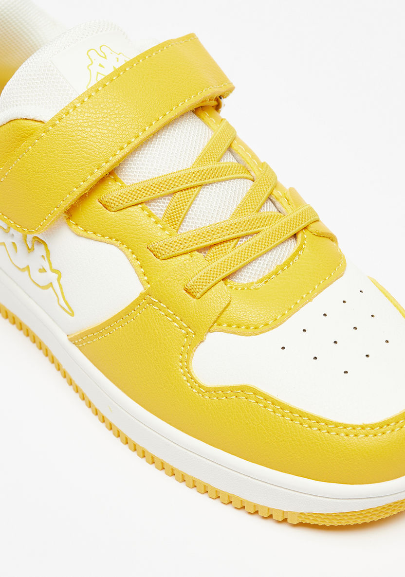 Kappa Girls' Panelled Low-Ankle Sneakers with Hook and Loop Closure-Girl%27s Sneakers-image-4