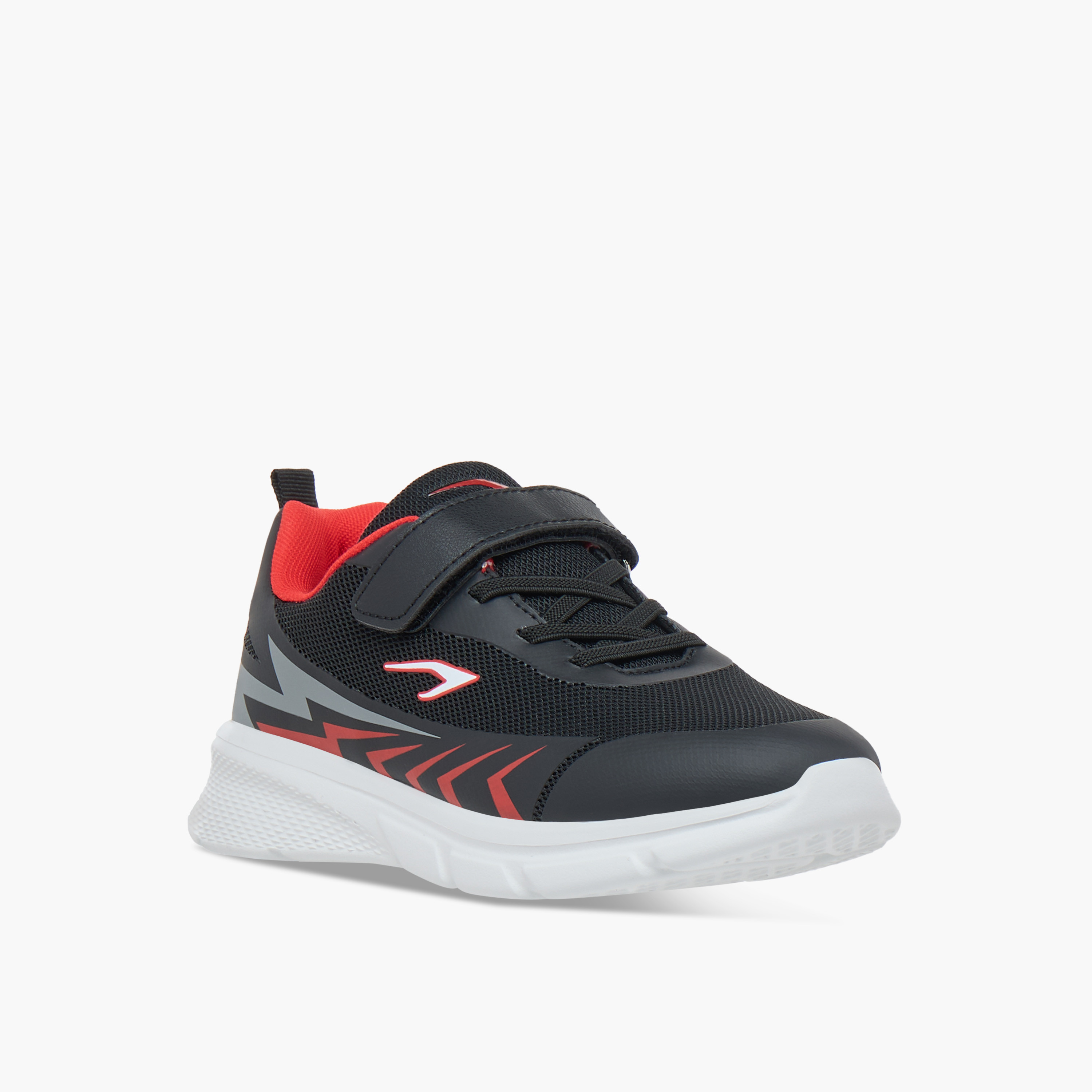 Dash Printed Lightweight Sports Shoes with Hook and Loop Closure-girls-shoes-sports-image-2