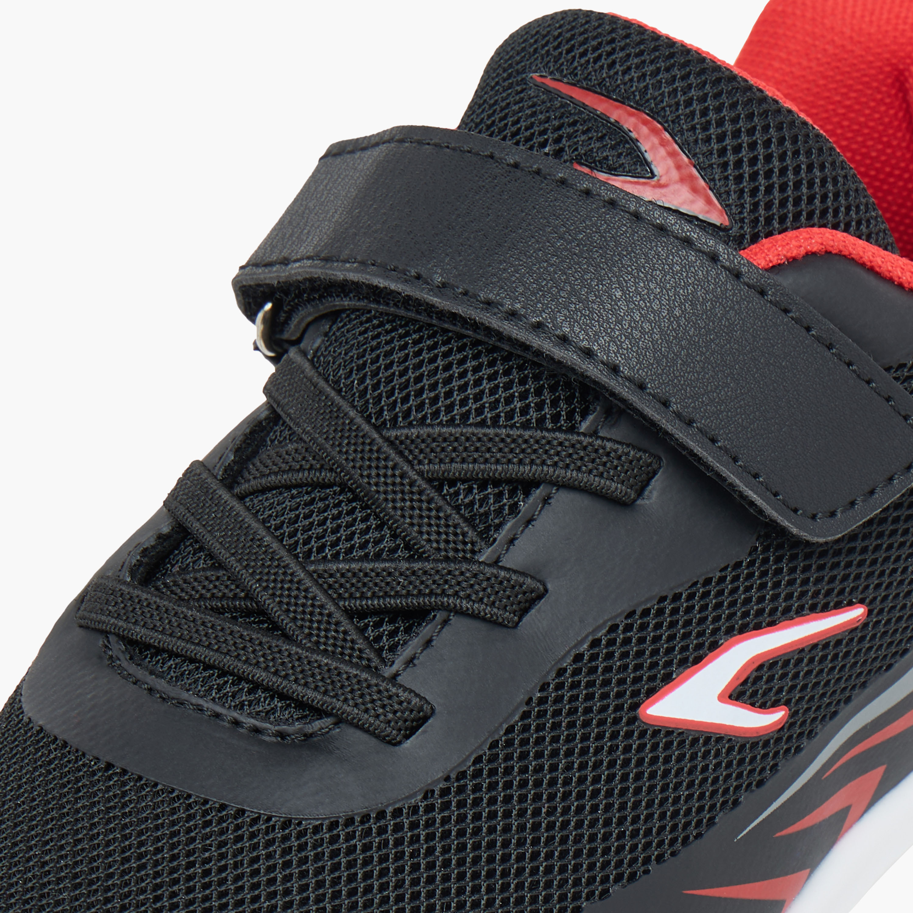 Dash Printed Lightweight Sports Shoes with Hook and Loop Closure-girls-shoes-sports-image-4