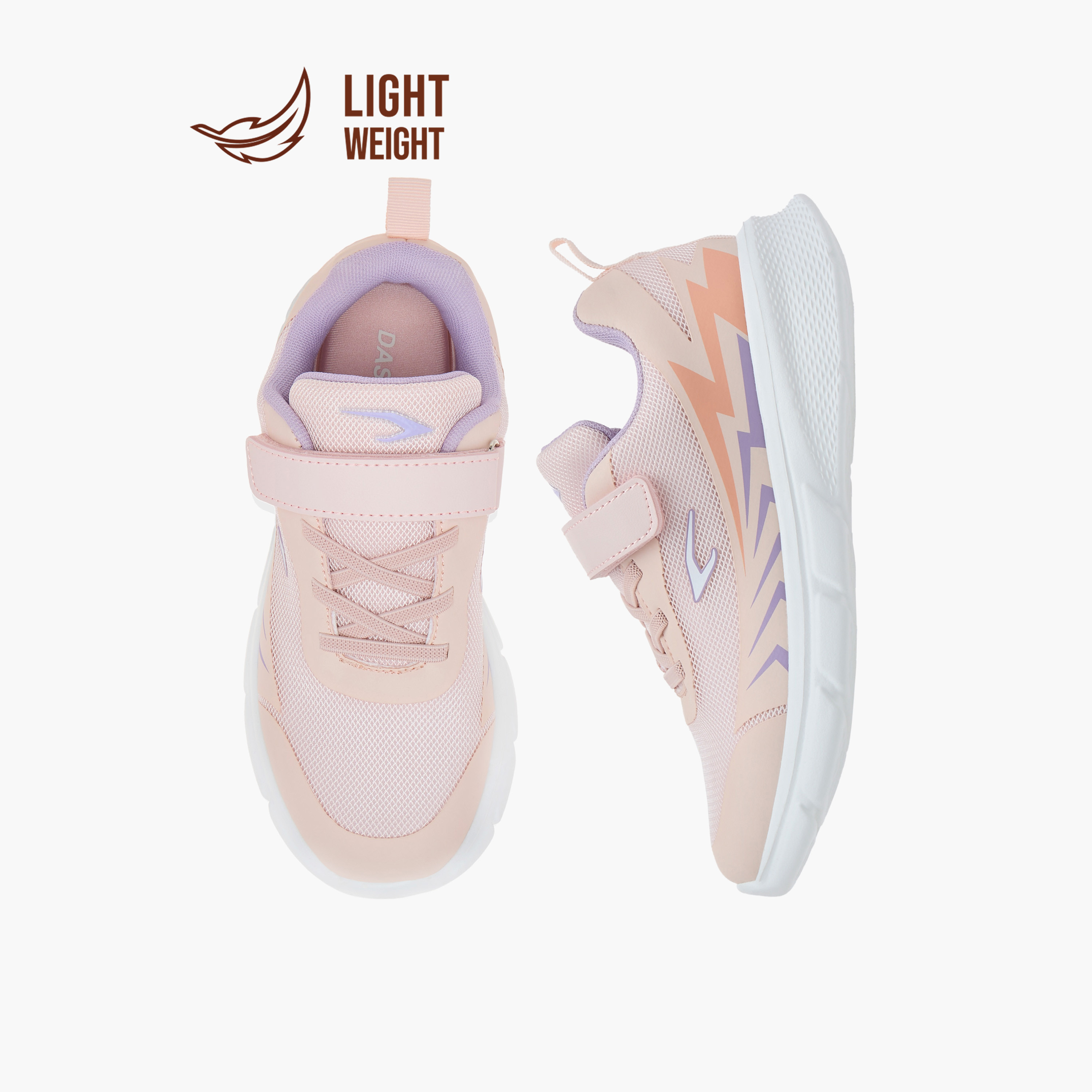 حذاء رياضي خفيف الوزن بشريط إغلاق لاصق وطبعات من داش-girls-shoes-sneakers-image-1
