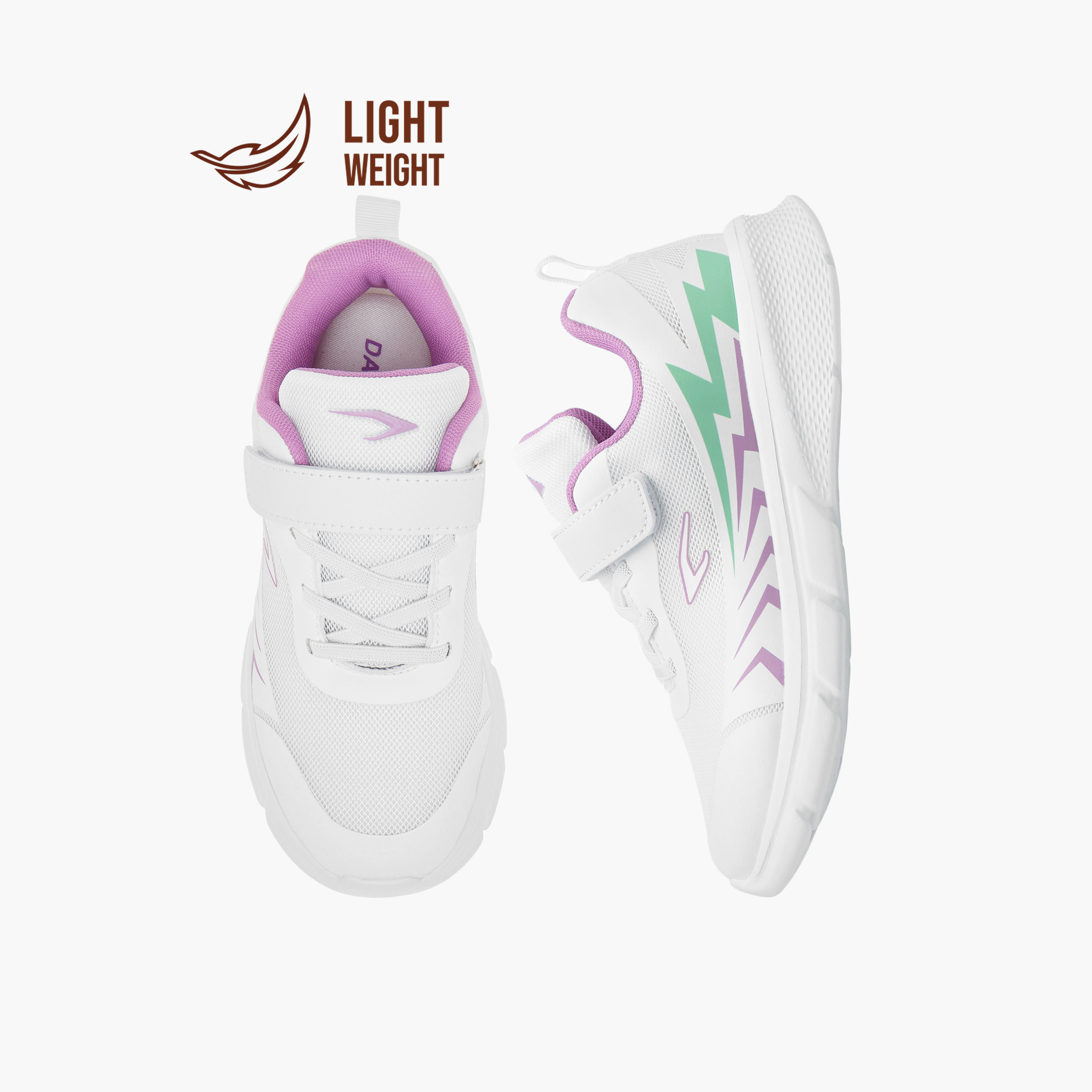 حذاء رياضي خفيف الوزن بشريط إغلاق لاصق وطبعات من داش-girls-shoes-sneakers-image-6