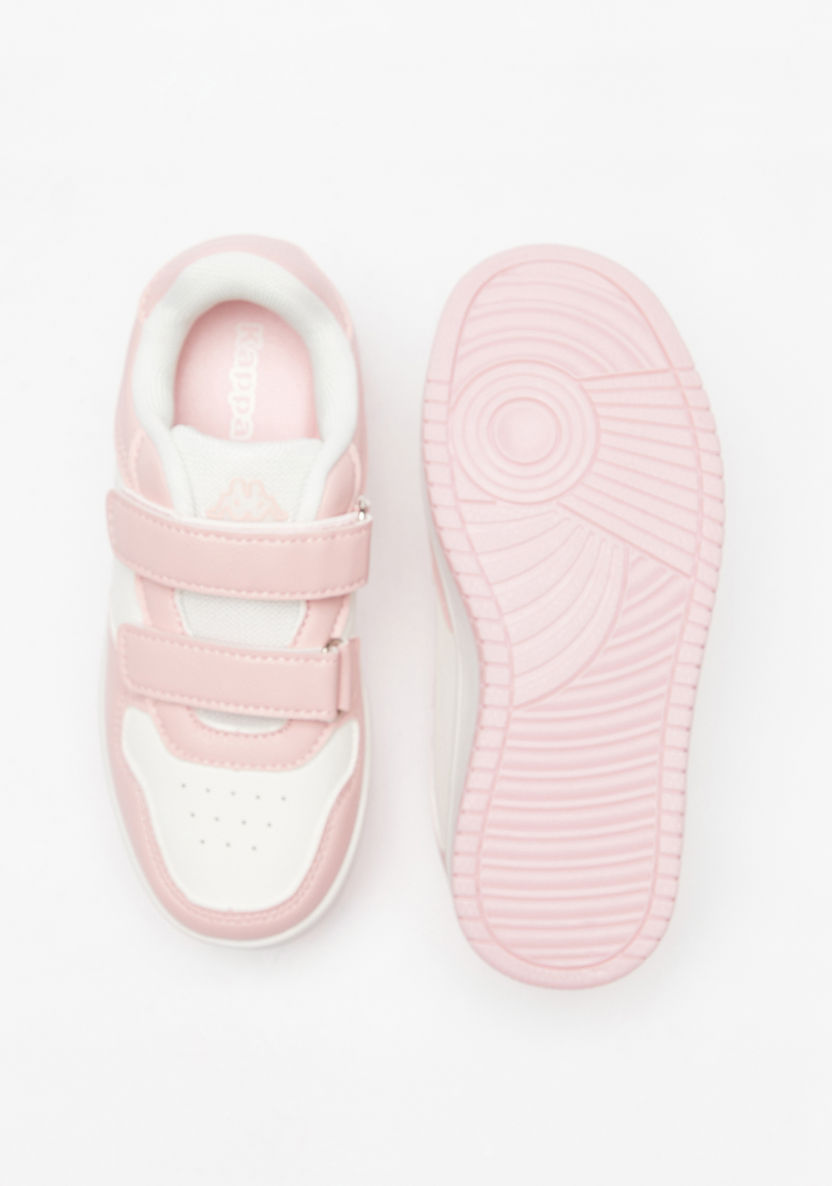 Kappa Girls' Textured Sneakers with Hook and Loop Closure-Girl%27s Sneakers-image-3