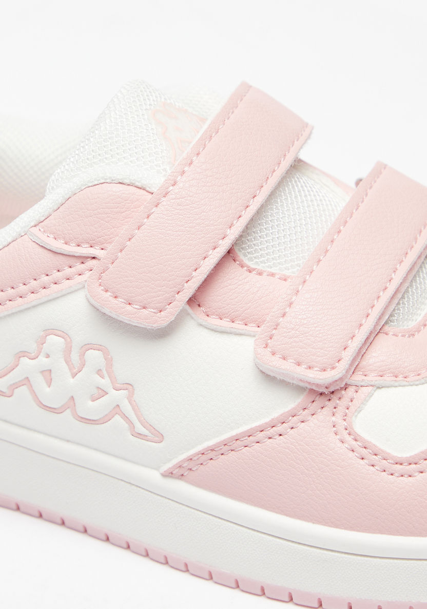Kappa Girls' Textured Sneakers with Hook and Loop Closure-Girl%27s Sneakers-image-4