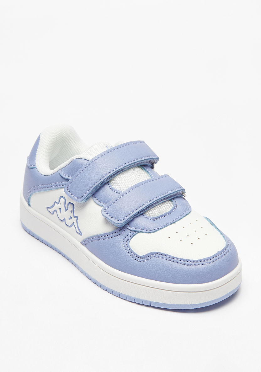 Kappa Girls' Textured Sneakers with Hook and Loop Closure-Girl%27s Sneakers-image-0