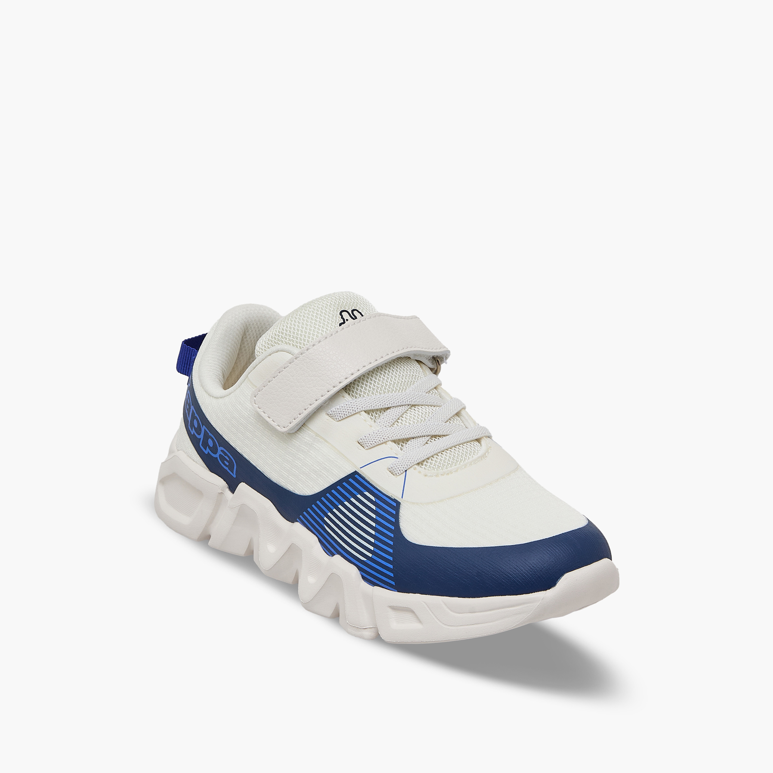 Kappa Boys Logo Print Hook & Loop Sports Shoes-sports-boys-shoes-image-2