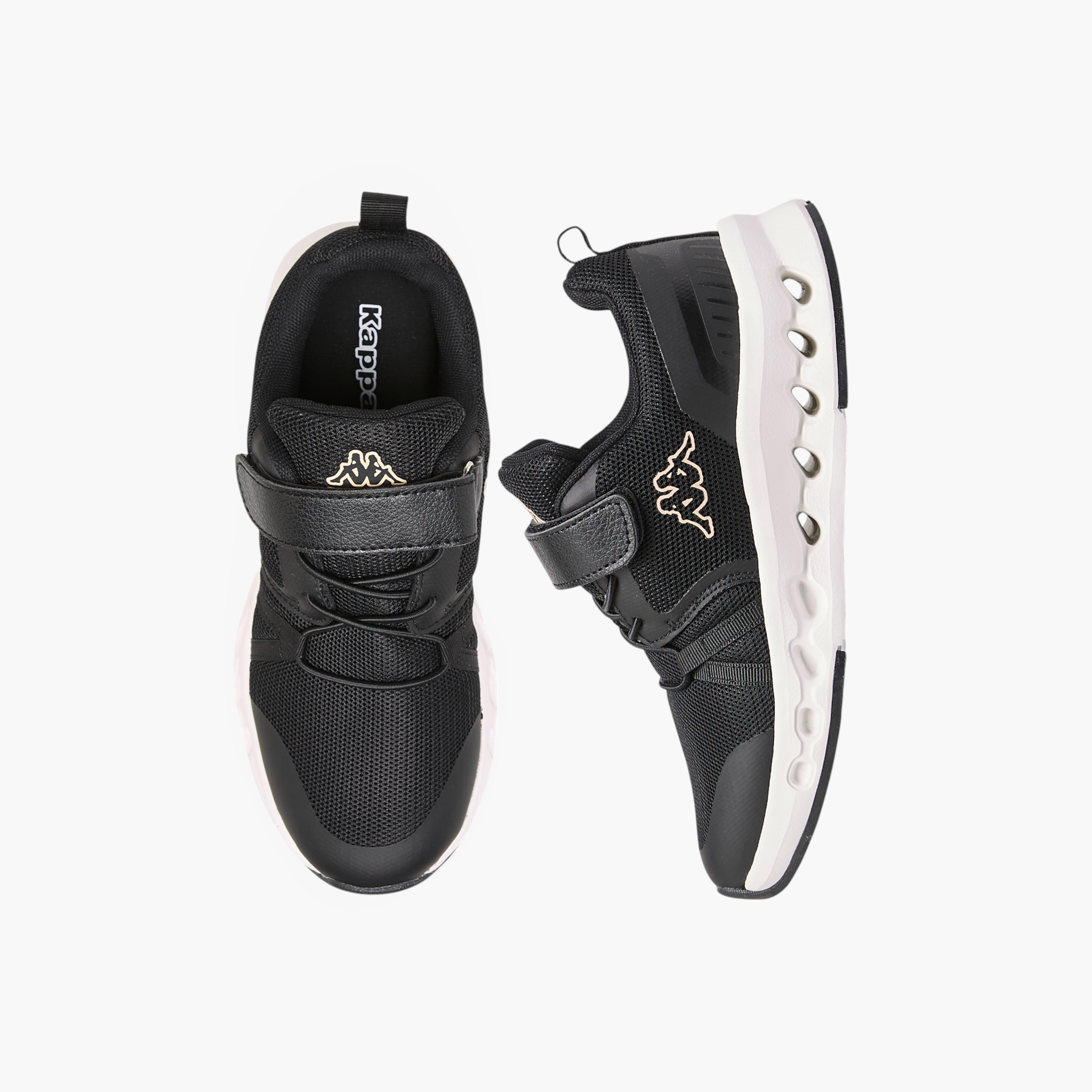 Kappa Girls Logo Print Hook & Loop Walking Shoes-girls-shoes-sports-image-1