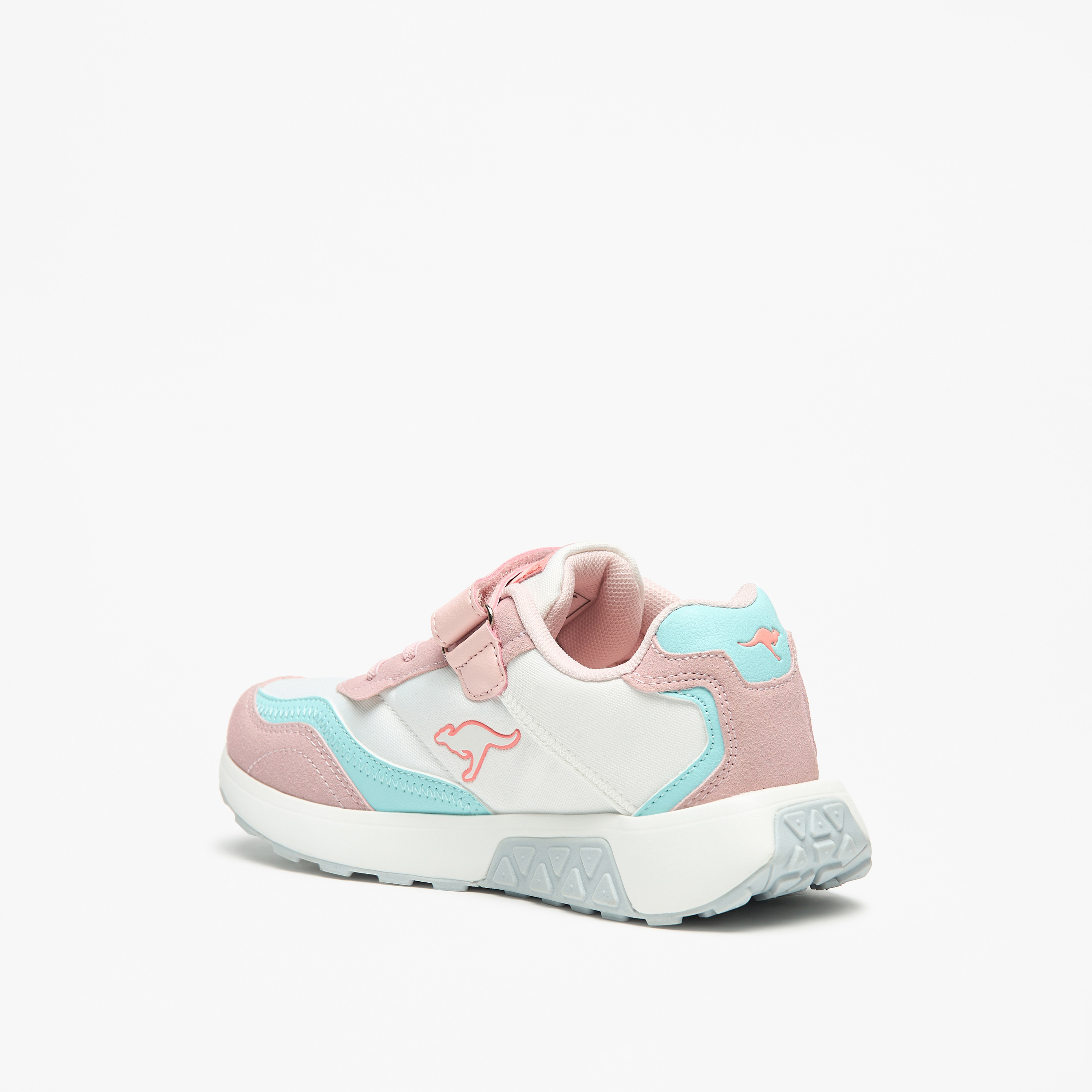 KangaROOS Girls' Panelled Walking Shoes with Hook and Loop Closure-girls-shoes-sports-image-2