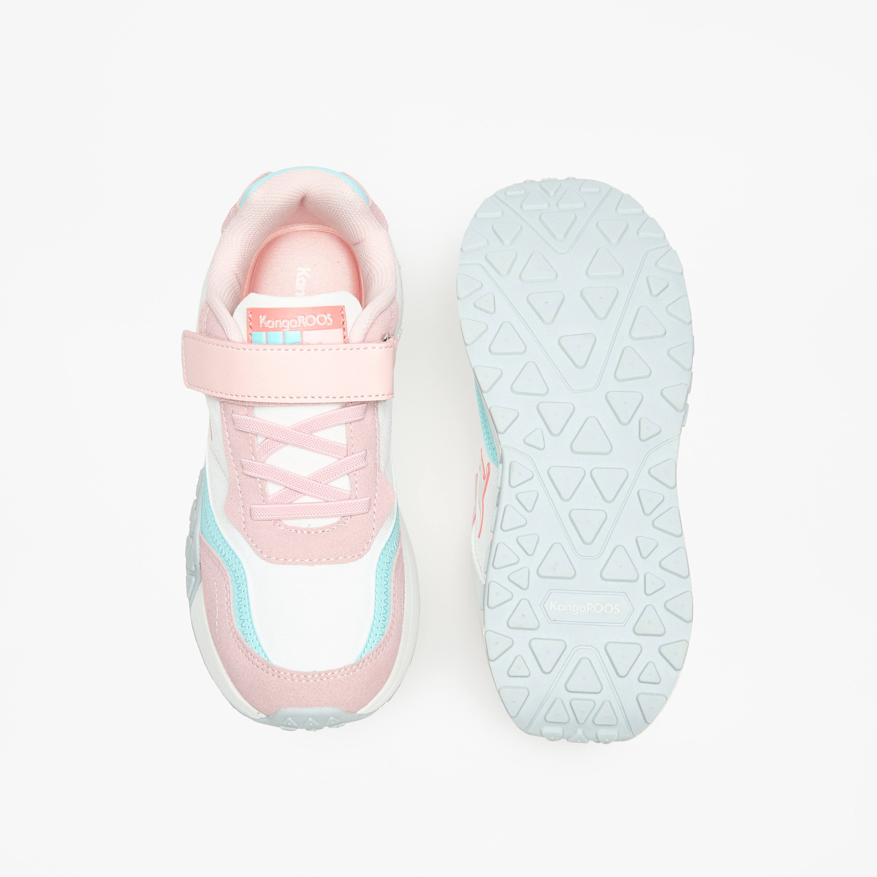 KangaROOS Girls' Panelled Walking Shoes with Hook and Loop Closure-girls-shoes-sports-image-4
