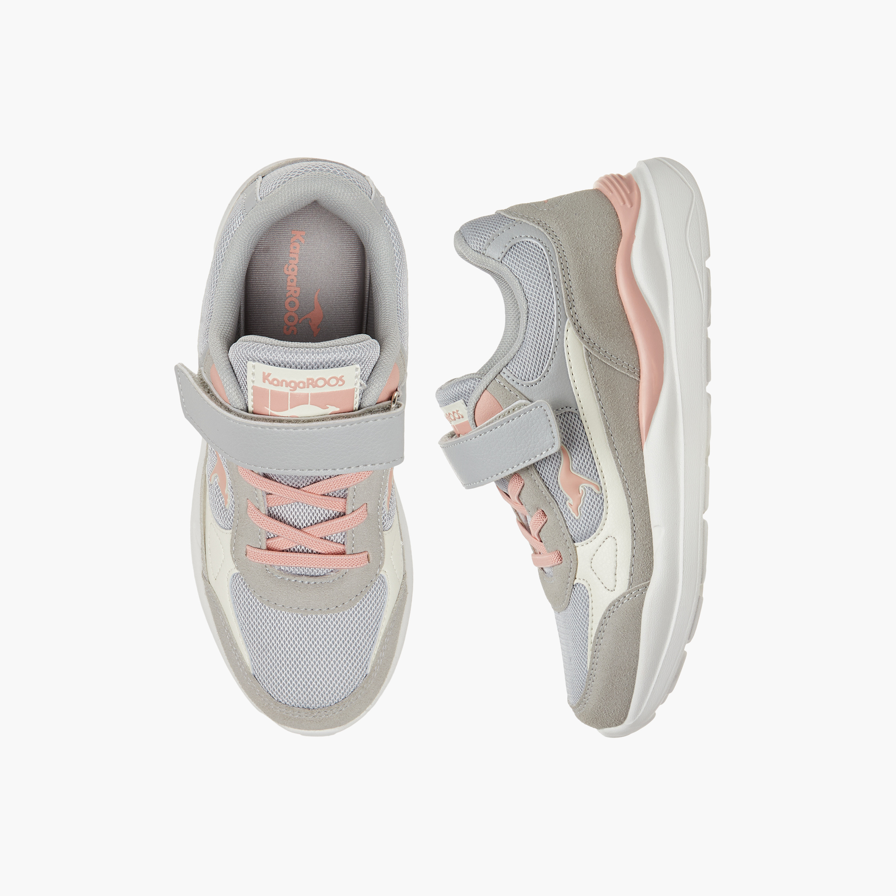 Kangaroos Girls Logo Detail Hook & Loop Walking Shoes-girls-shoes-sneakers-image-1