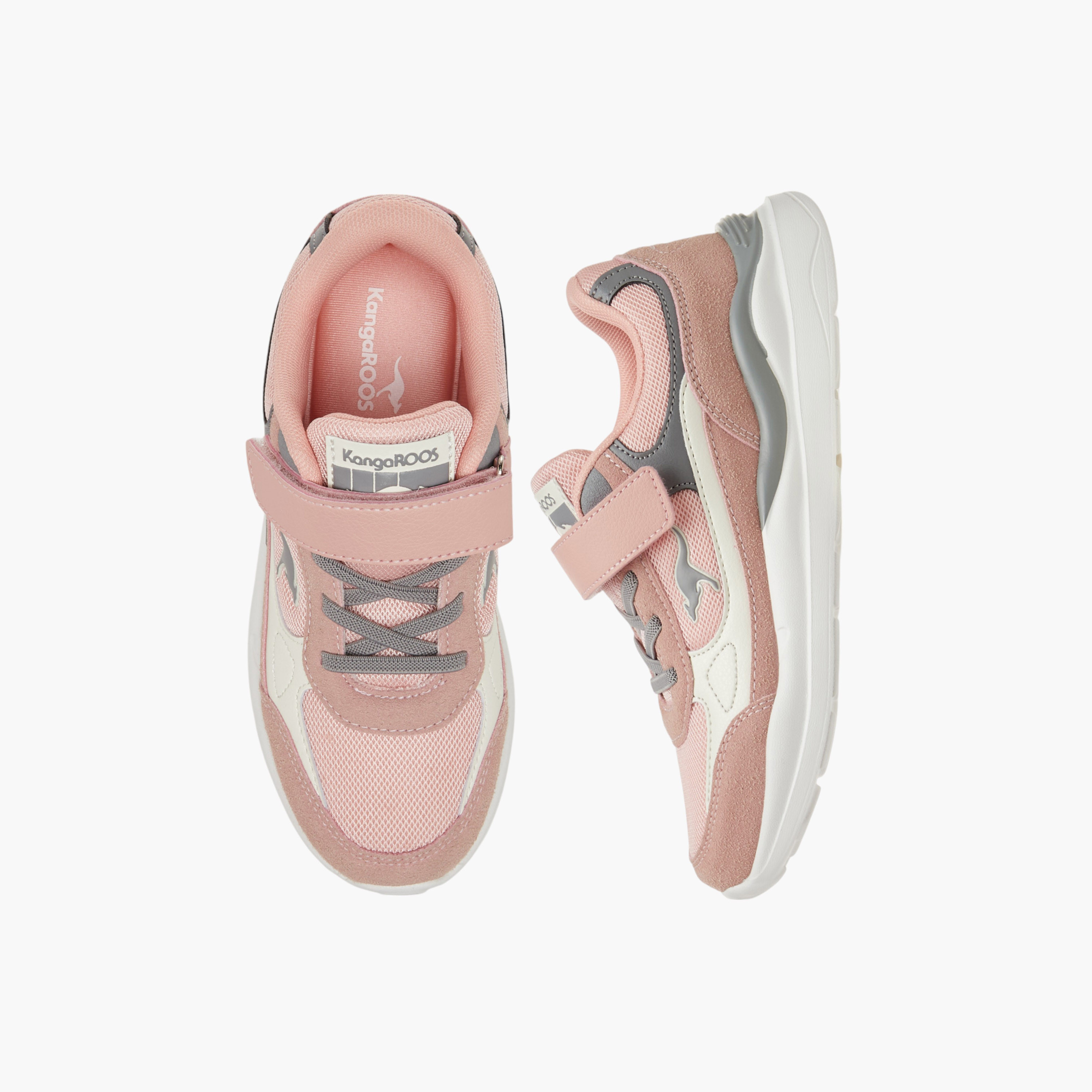 Kangaroos Girls Logo Detail Hook & Loop Walking Shoes-girls-shoes-sneakers-image-1