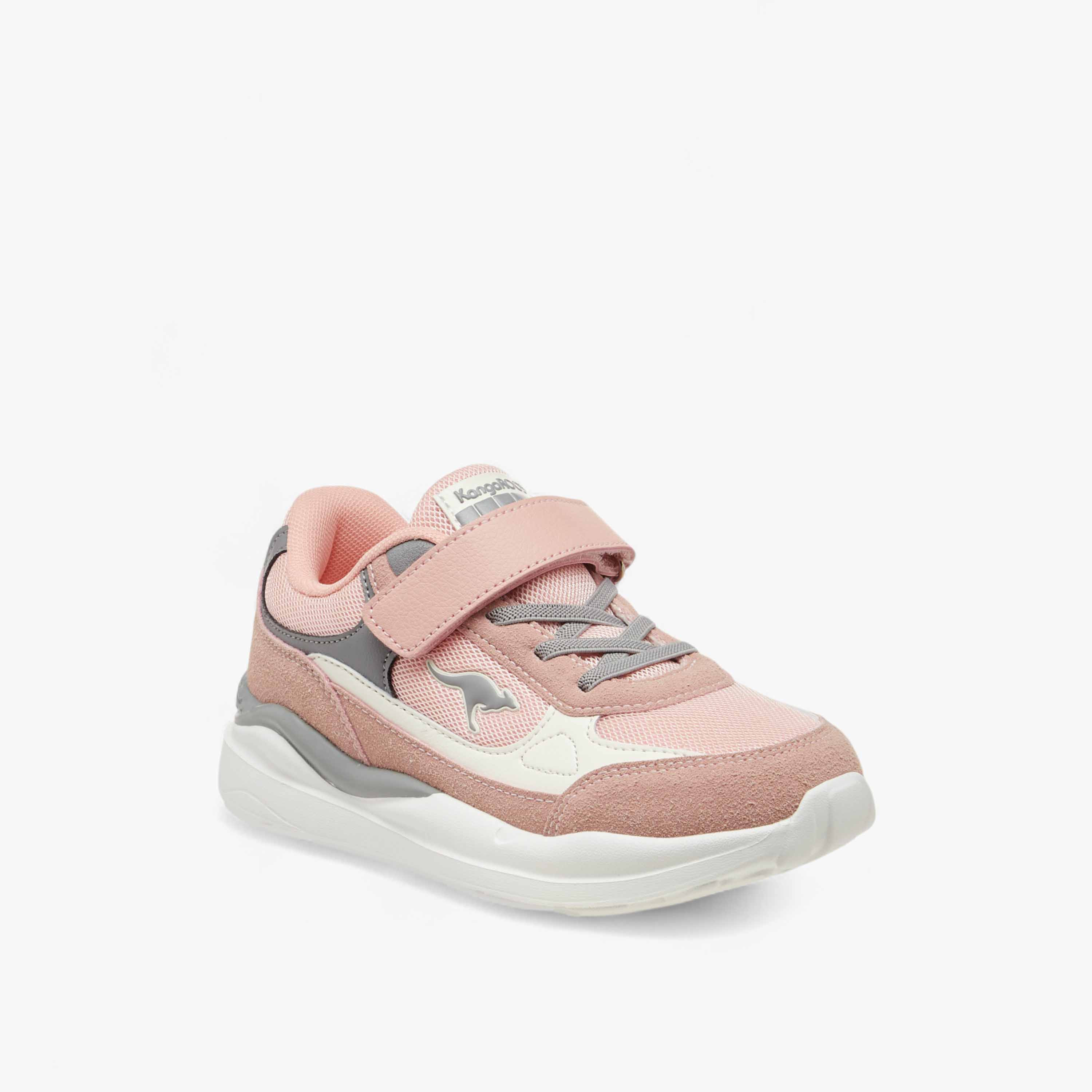 Kangaroos Girls Logo Detail Hook & Loop Walking Shoes-girls-shoes-sneakers-image-2