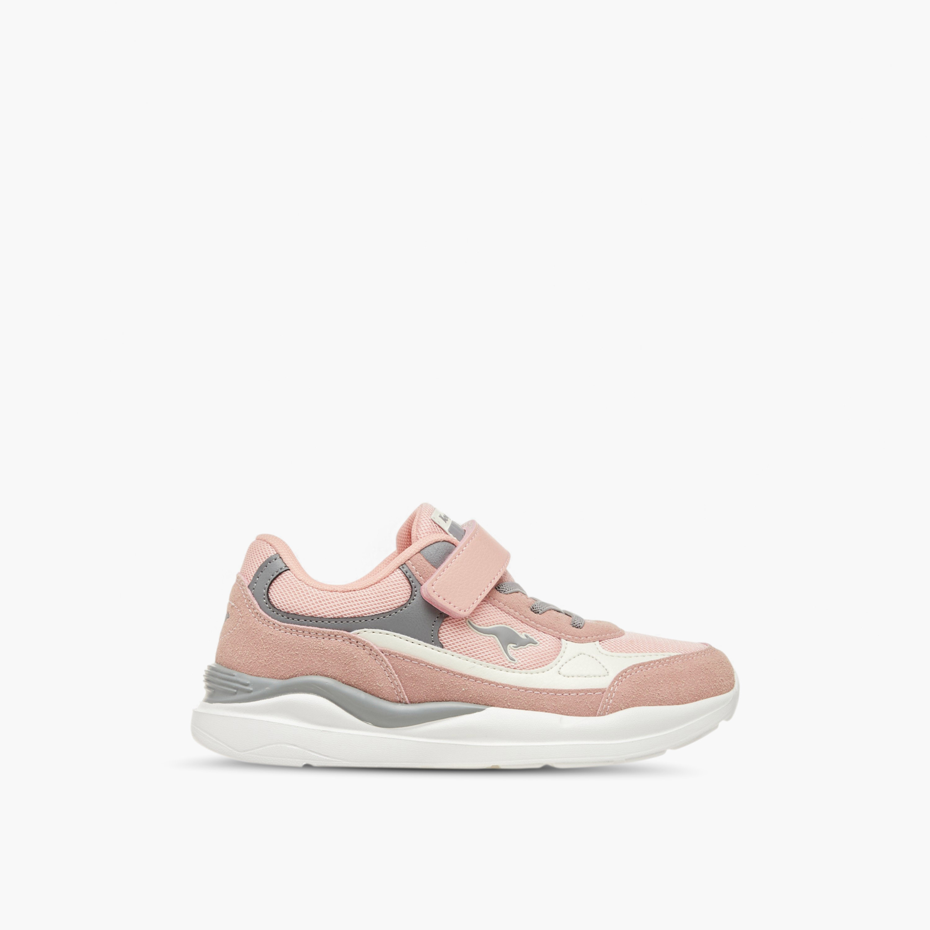 Kangaroos Girls Logo Detail Hook & Loop Walking Shoes-girls-shoes-sneakers-image-3