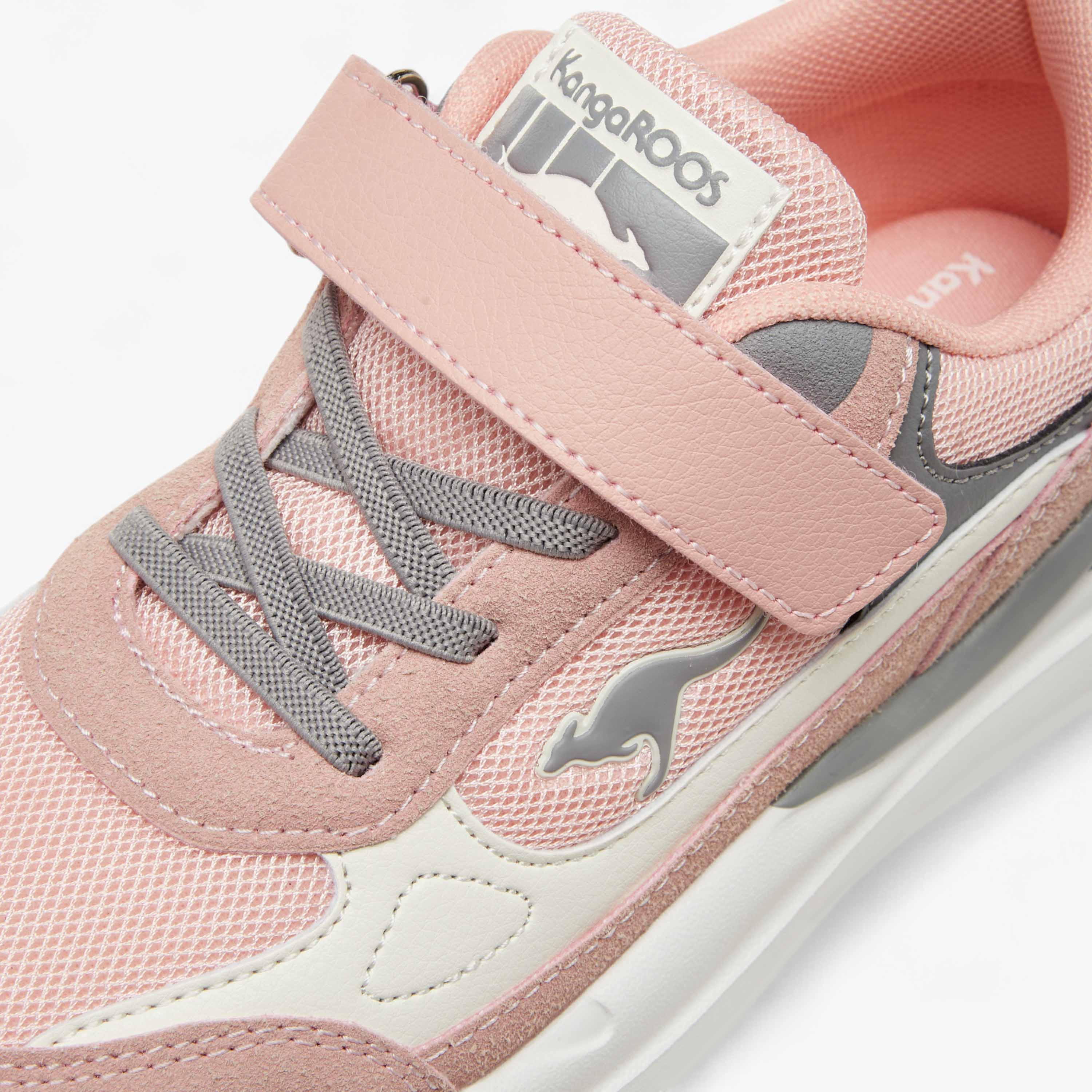Kangaroos Girls Logo Detail Hook & Loop Walking Shoes-girls-shoes-sneakers-image-4