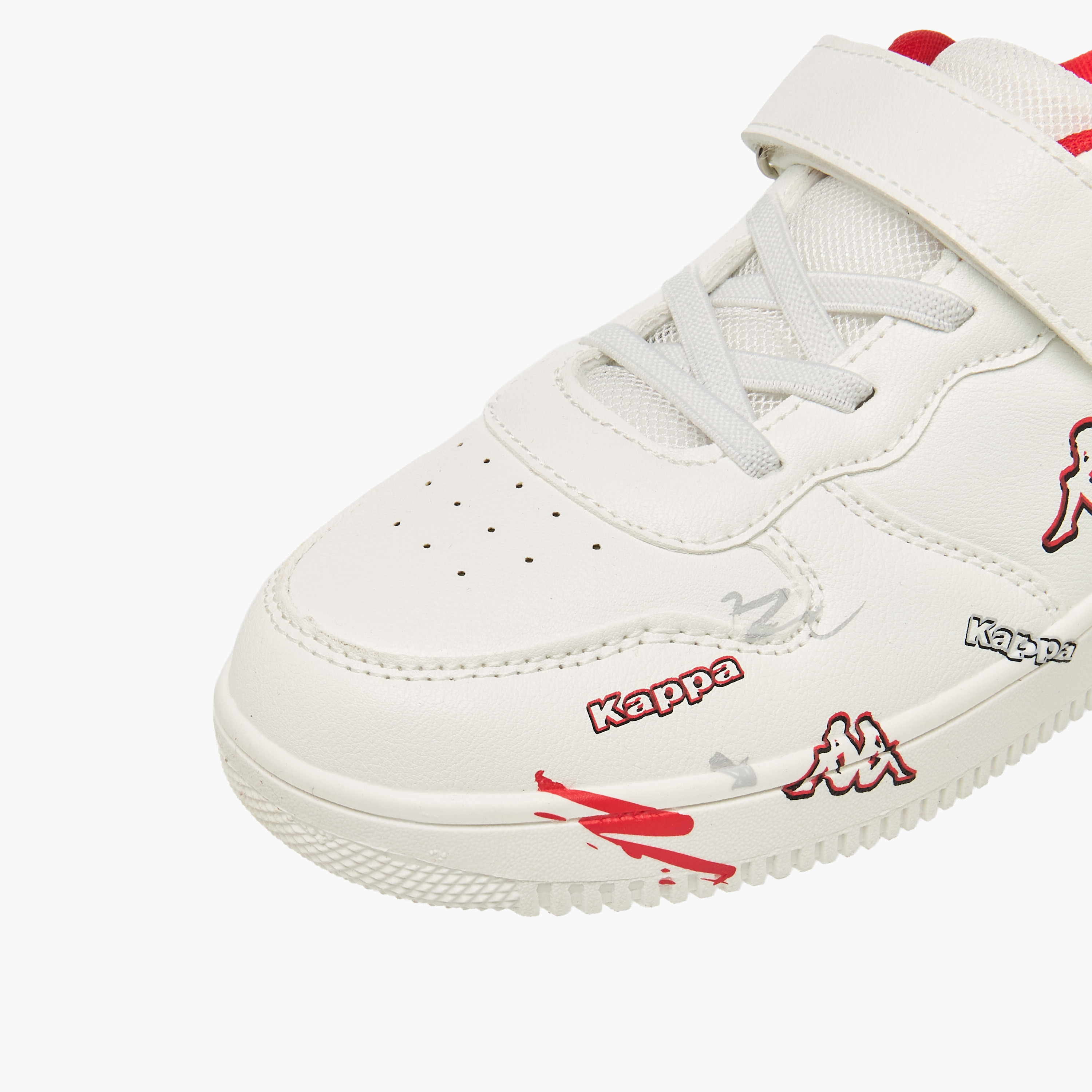 Kappa Boys Logo Print Hook and Loop Sneakers-boys-shoes-sneakers-image-4