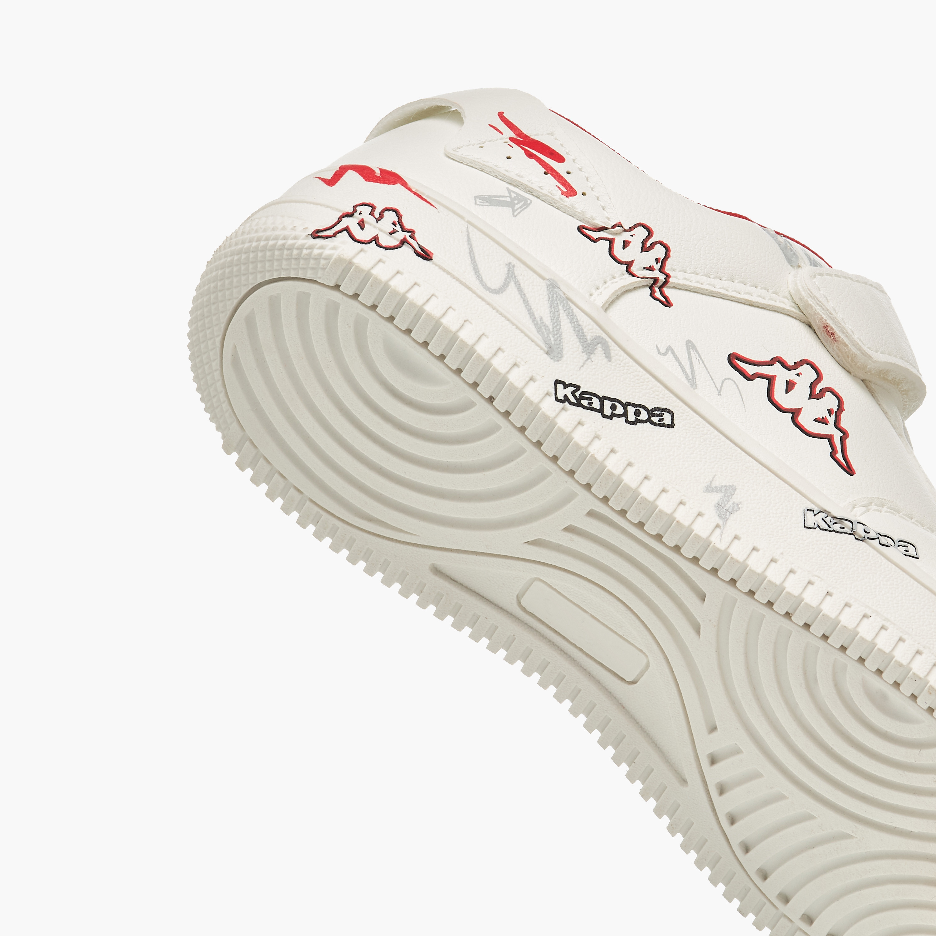 Kappa Boys Logo Print Hook and Loop Sneakers-boys-shoes-sneakers-image-5