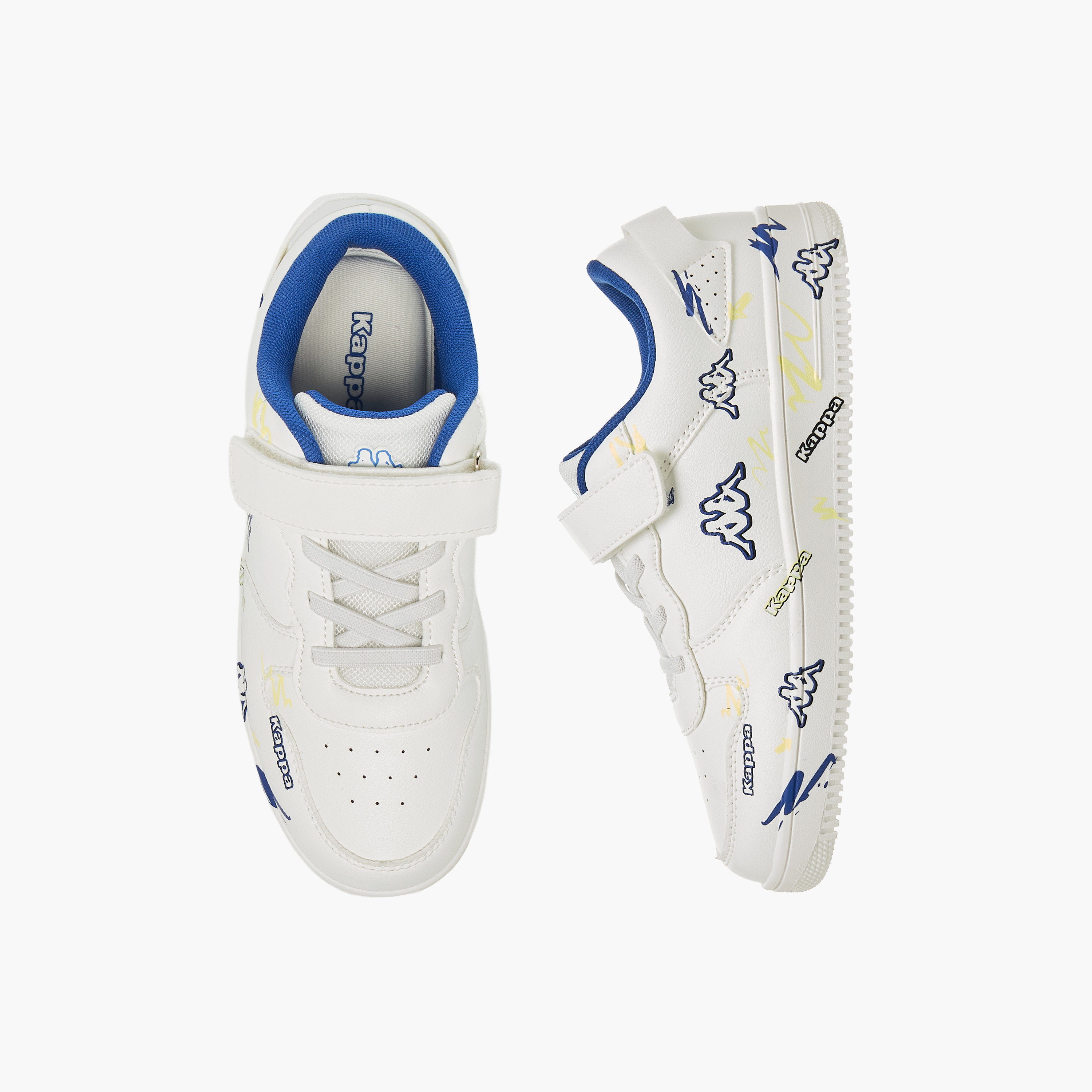 حذاء سنيكرز بشريط إغلاق لاصق وطبعات شعار للأولاد من كابا-boys-shoes-sneakers-image-1