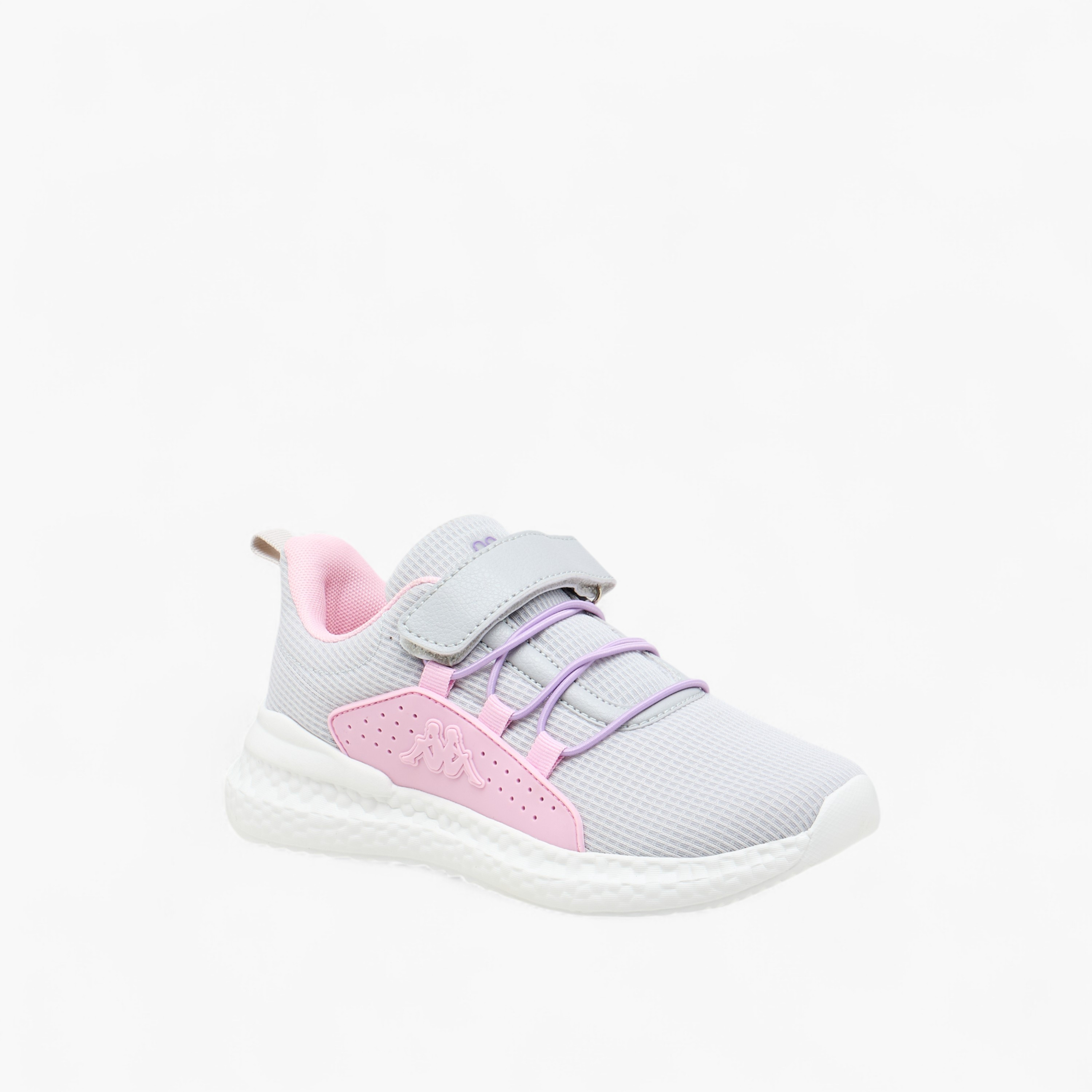 Kappa Girls' Textured Sports Shoes with Hook and Loop Closure-girls-shoes-sneakers-image-2