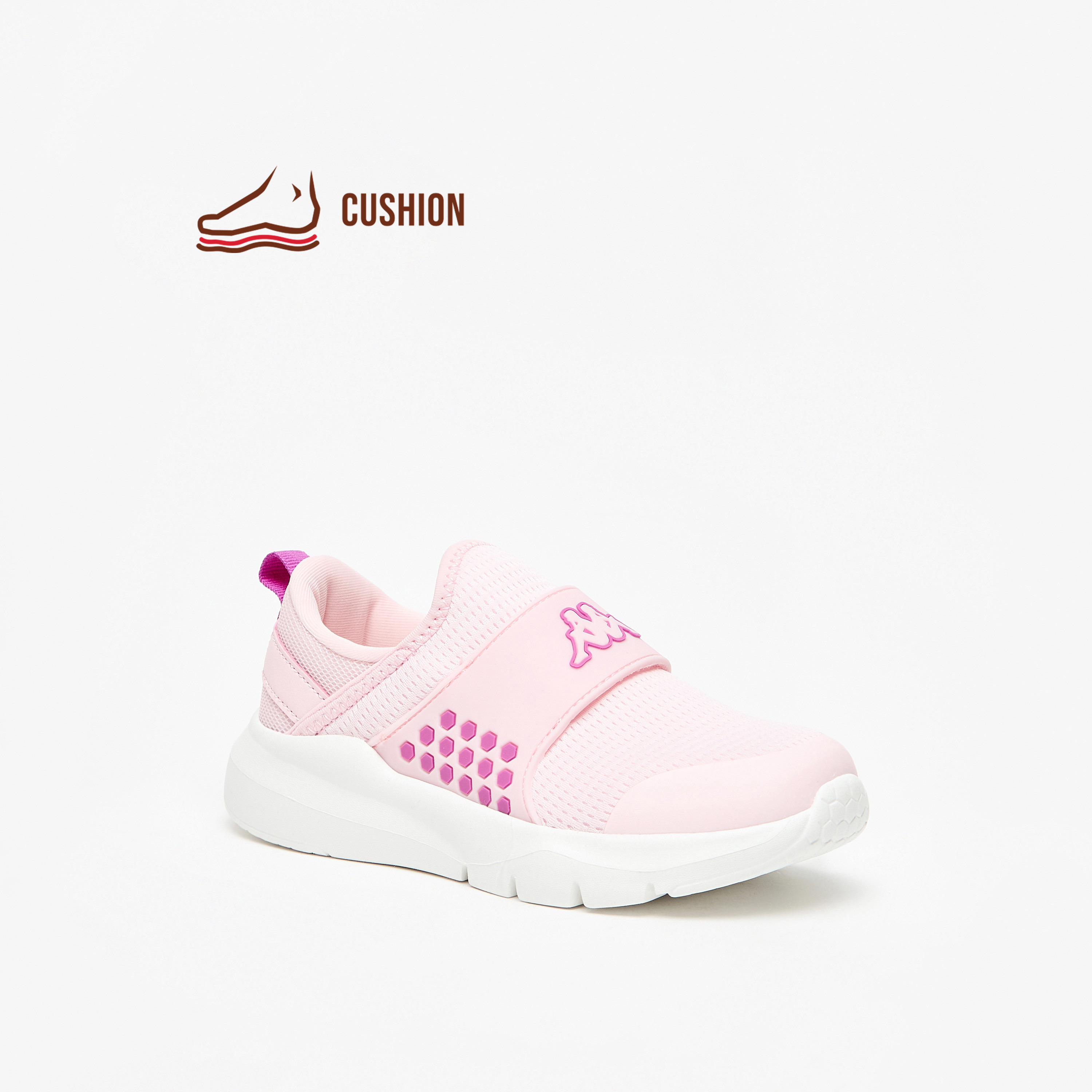 Kappa Girls' Textured Slip-On Sports Shoes with Cushioning-girls-shoes-sneakers-image-1
