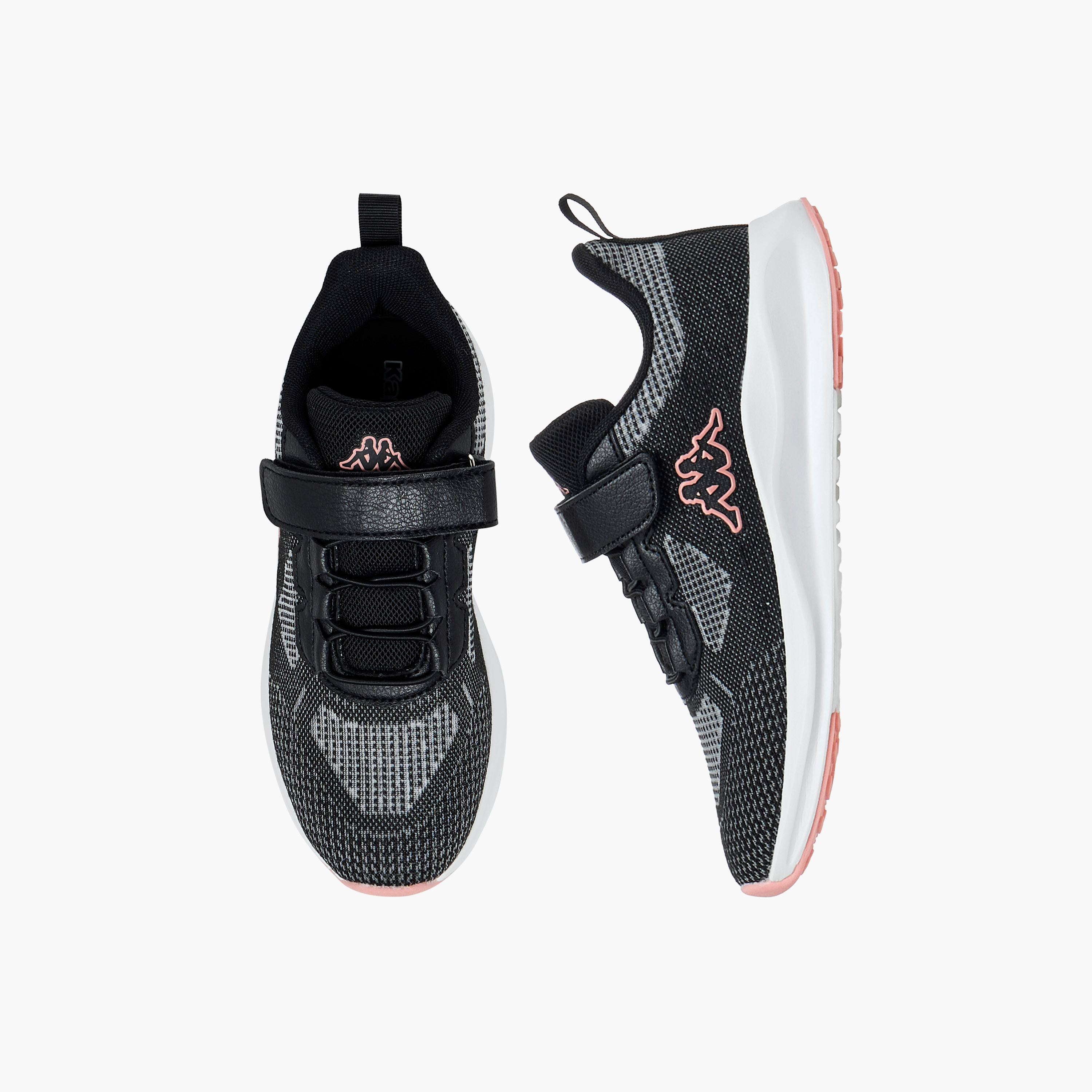 Kappa Girls Colourblock Hook & Loop Walking Shoes-sports-girls-shoes-image-1