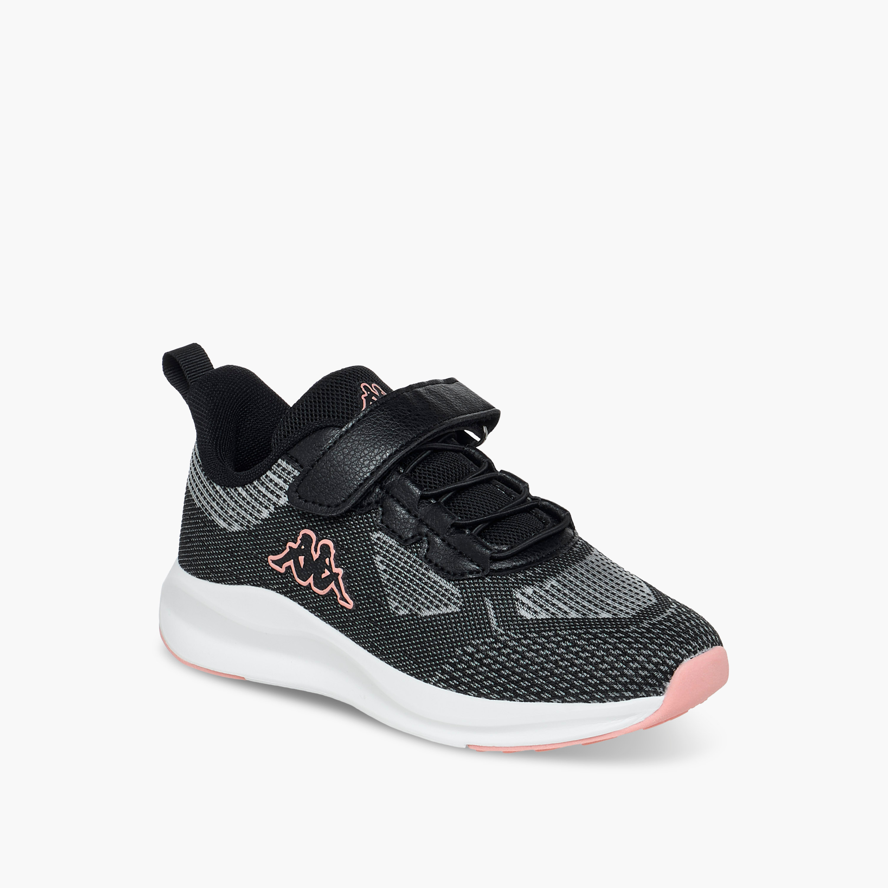Kappa Girls Colourblock Hook & Loop Walking Shoes-sports-girls-shoes-image-2