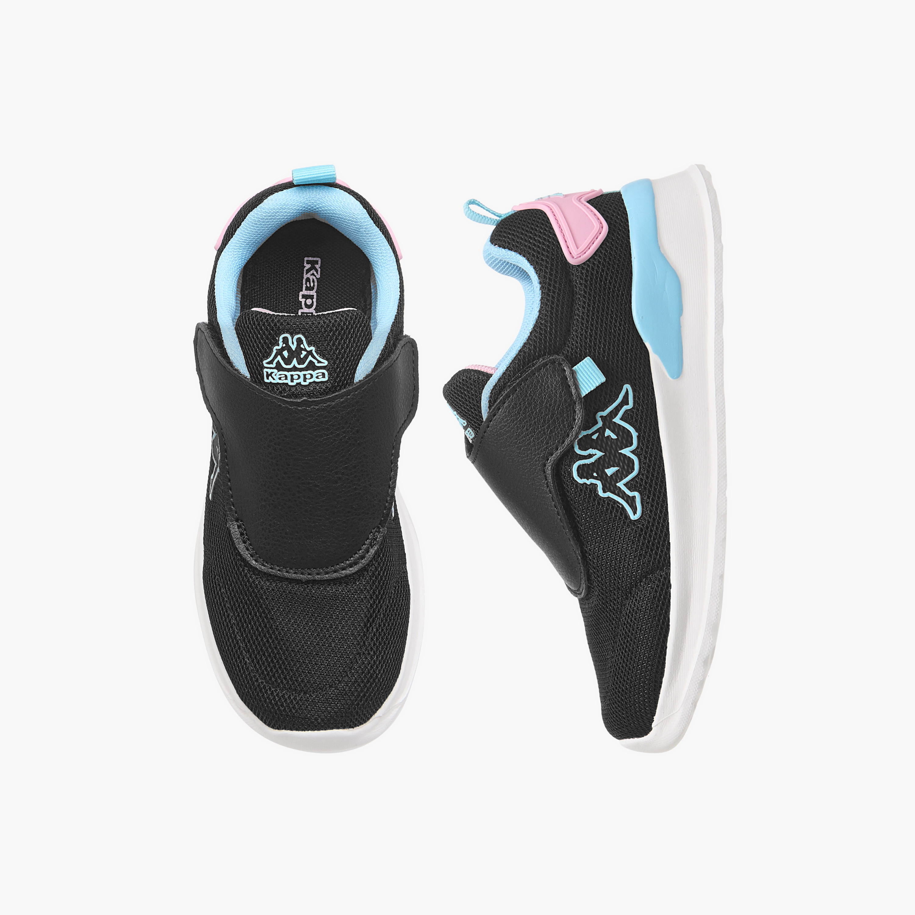 Kappa Girls' Pull Tab Detail Sports Shoes with Hook and Loop Closure-girls-shoes-sneakers-image-1