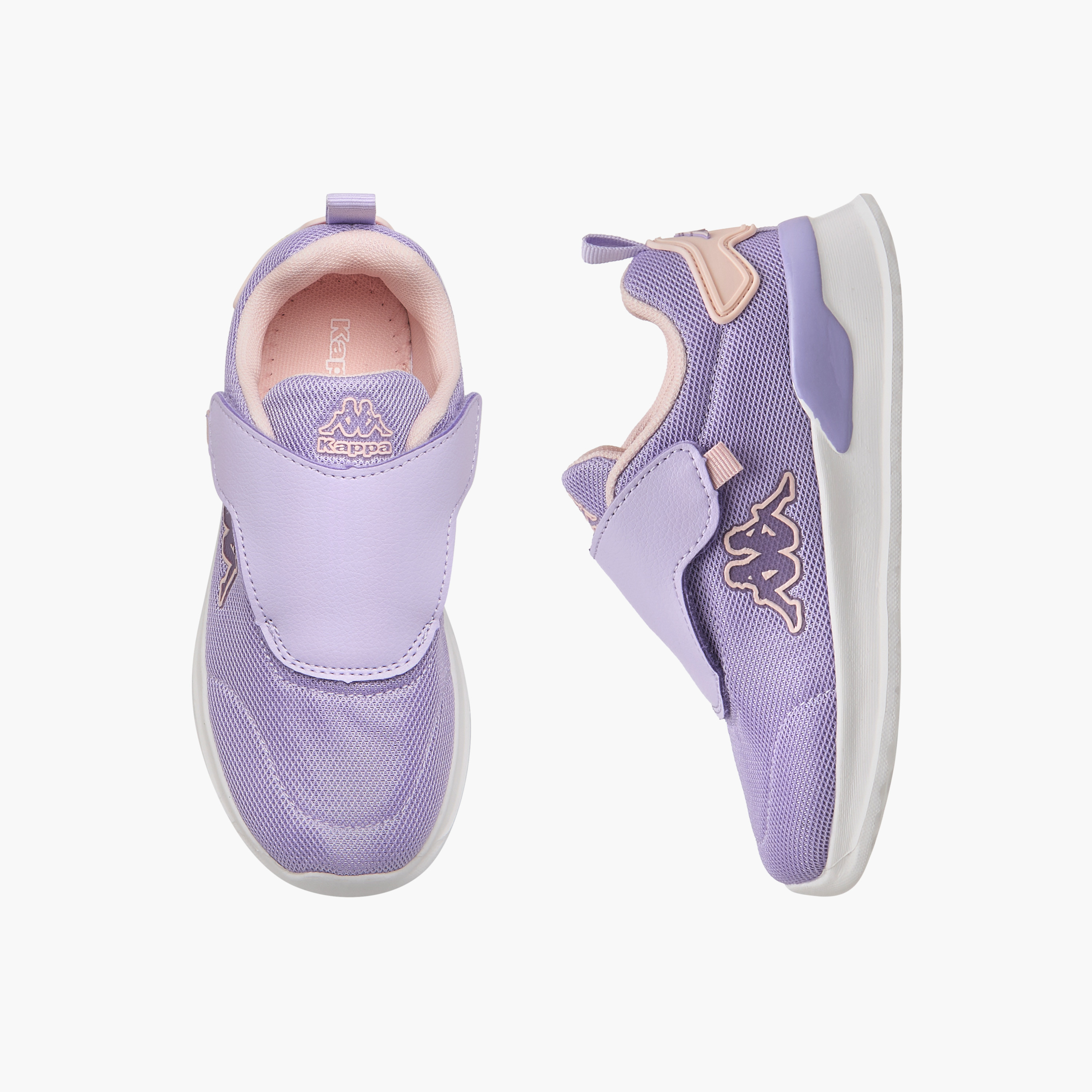 Kappa Girls' Pull Tab Detail Sports Shoes with Hook and Loop Closure-girls-shoes-sneakers-image-1