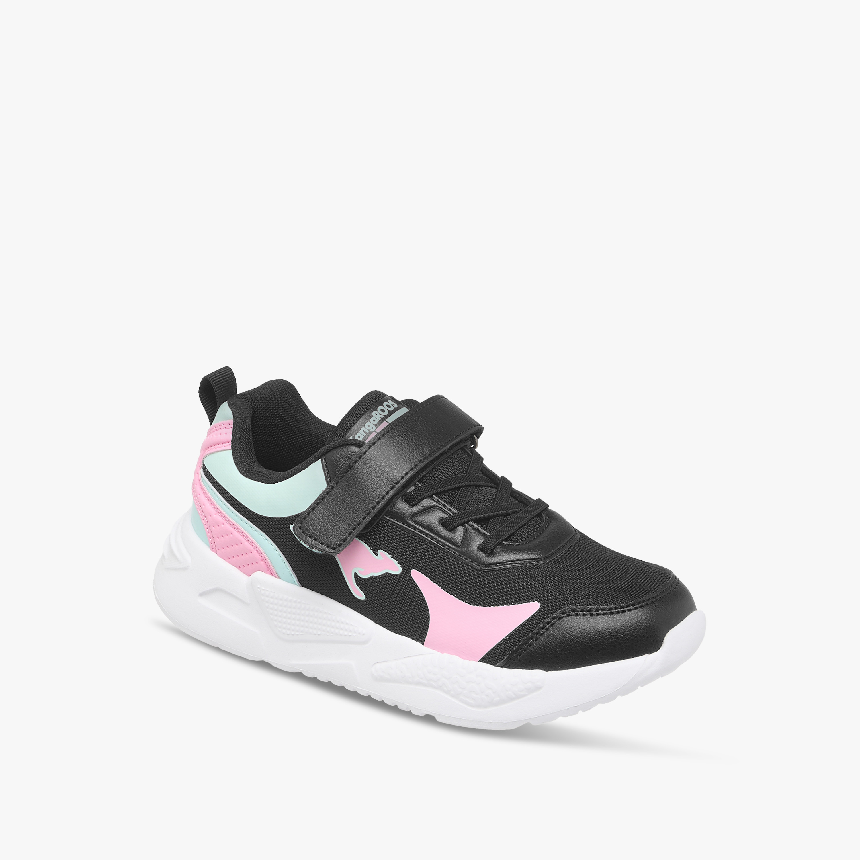 حذاء مشي بشريط لاصق وتفاصيل الشعار للبنات من كانجاروس-girls-shoes-sneakers-image-2