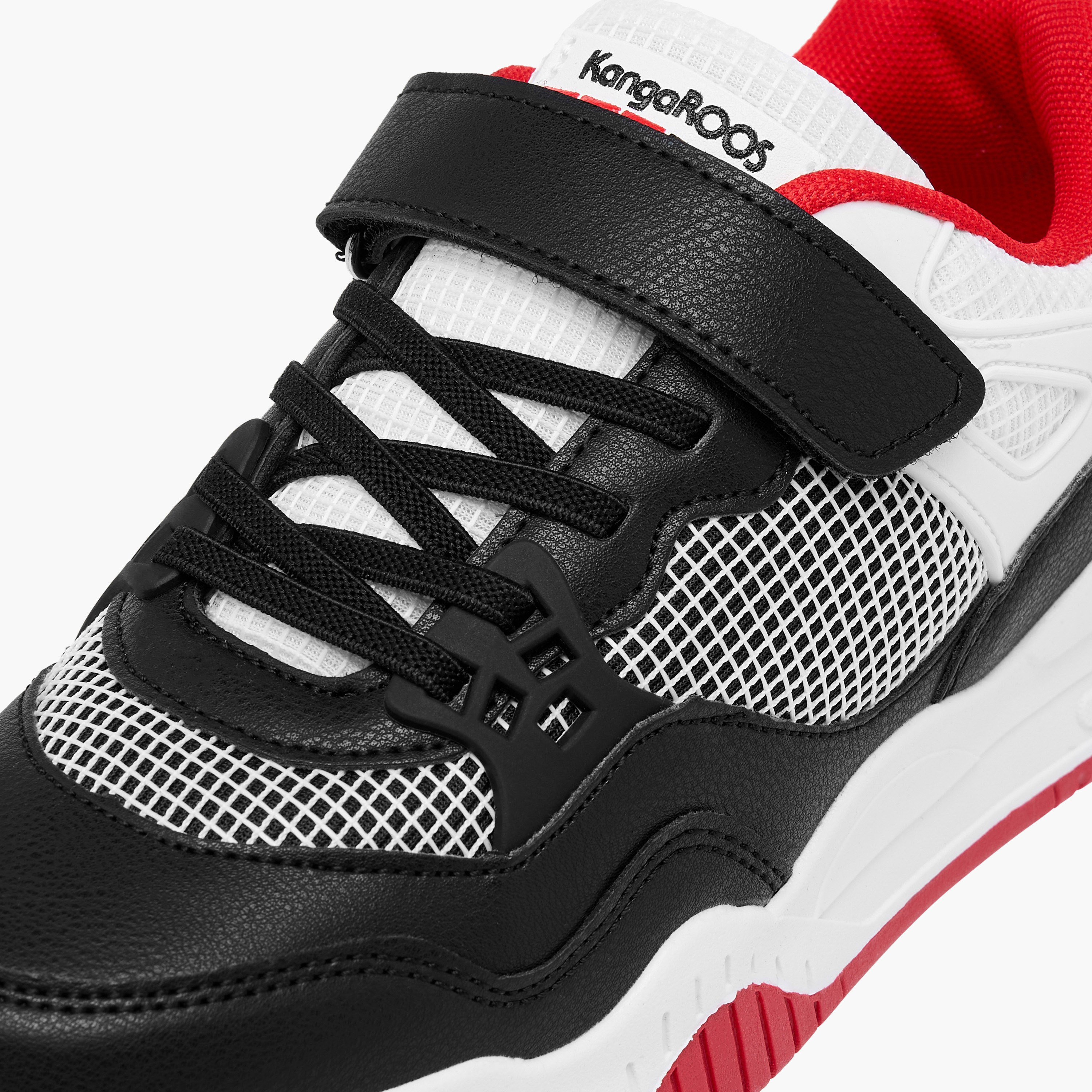 KangaROOS Kids' Panelled Sneakers with Hook and Loop Closure-girls-shoes-sneakers-image-4