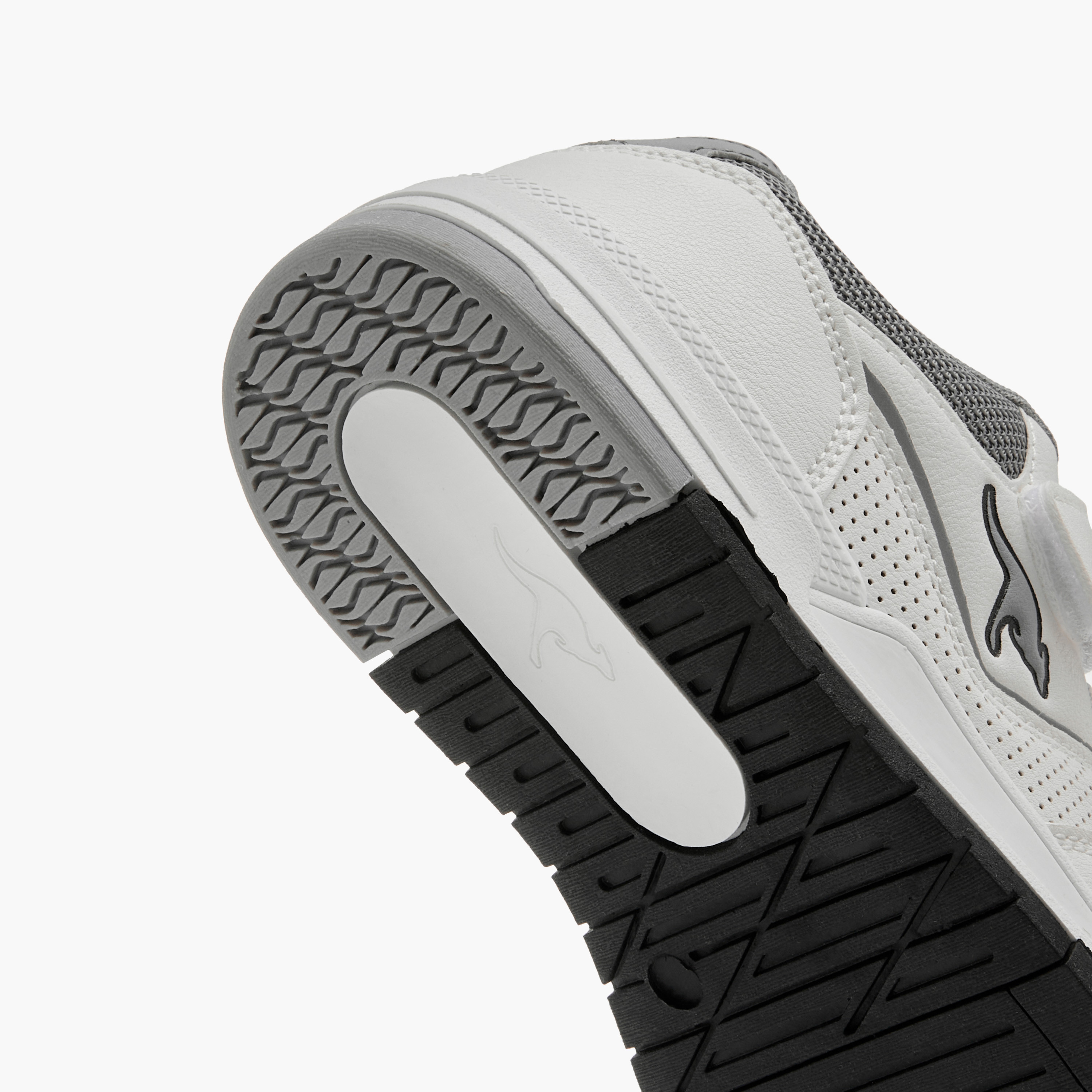 KangaROOS Kids' Panelled Sneakers with Hook and Loop Closure-boys-shoes-schoolshoes-image-5