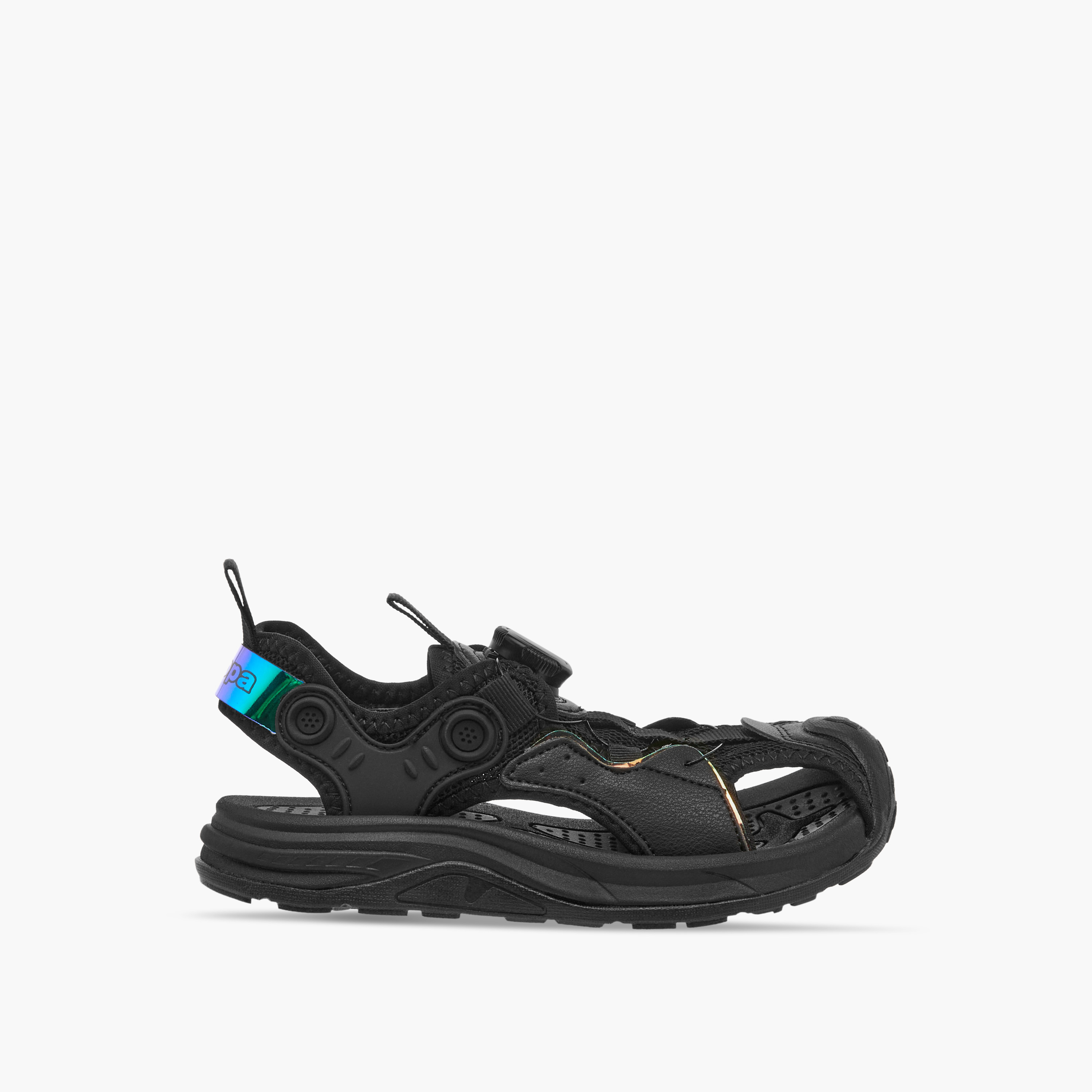 صندل بارز الملمس بإبزيم إغلاق دوّار للأولاد من كابا-boys-shoes-sandals-image-2