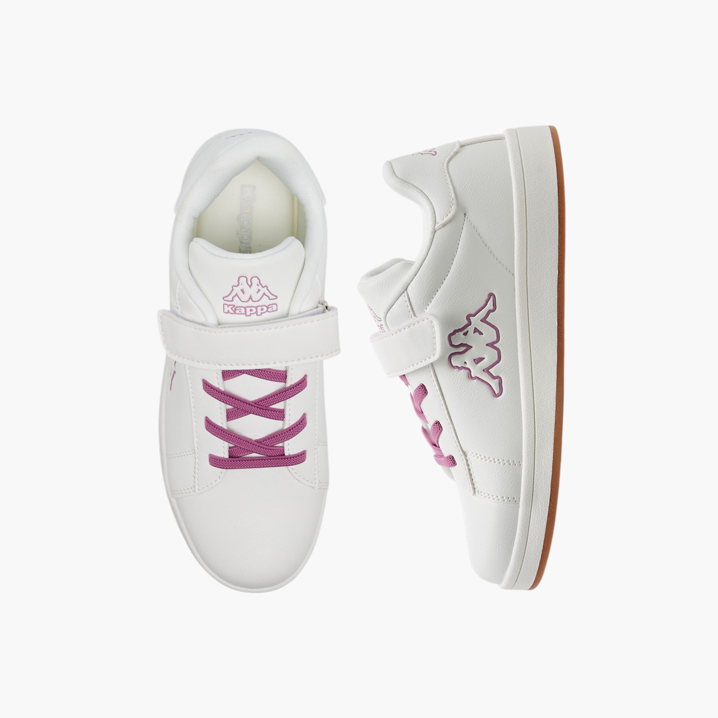 Kappa Girls Logo Embossed Hook & Loop Walking Shoes-girls-shoes-sneakers-image-1
