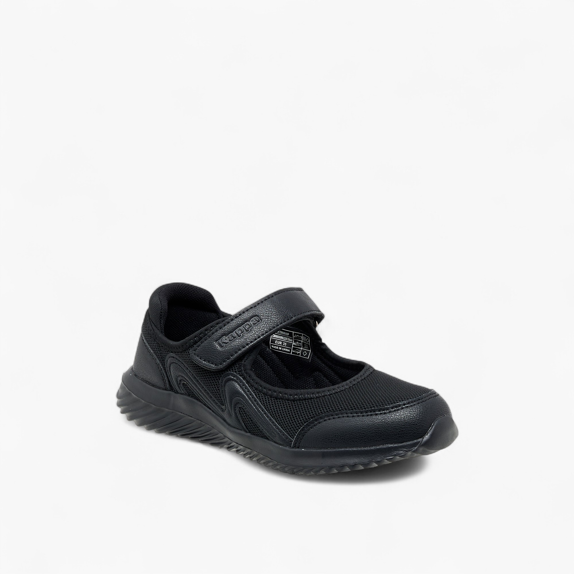 Kappa Girls' Logo Textured Mary Jane School Shoes with Hook and Loop Closure-girls-shoes-maryjanes-image-2