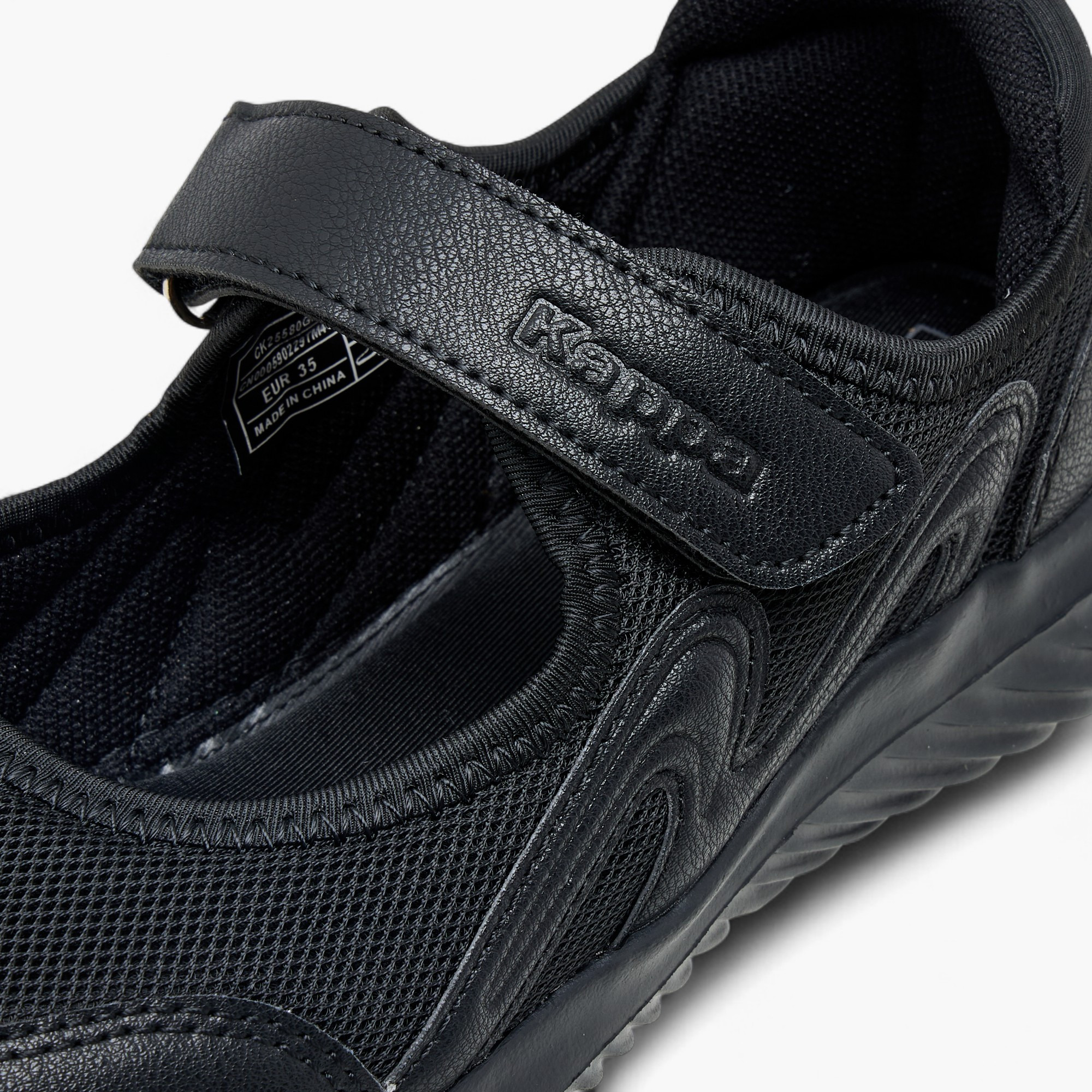 Kappa Girls' Logo Textured Mary Jane School Shoes with Hook and Loop Closure-girls-shoes-maryjanes-image-5