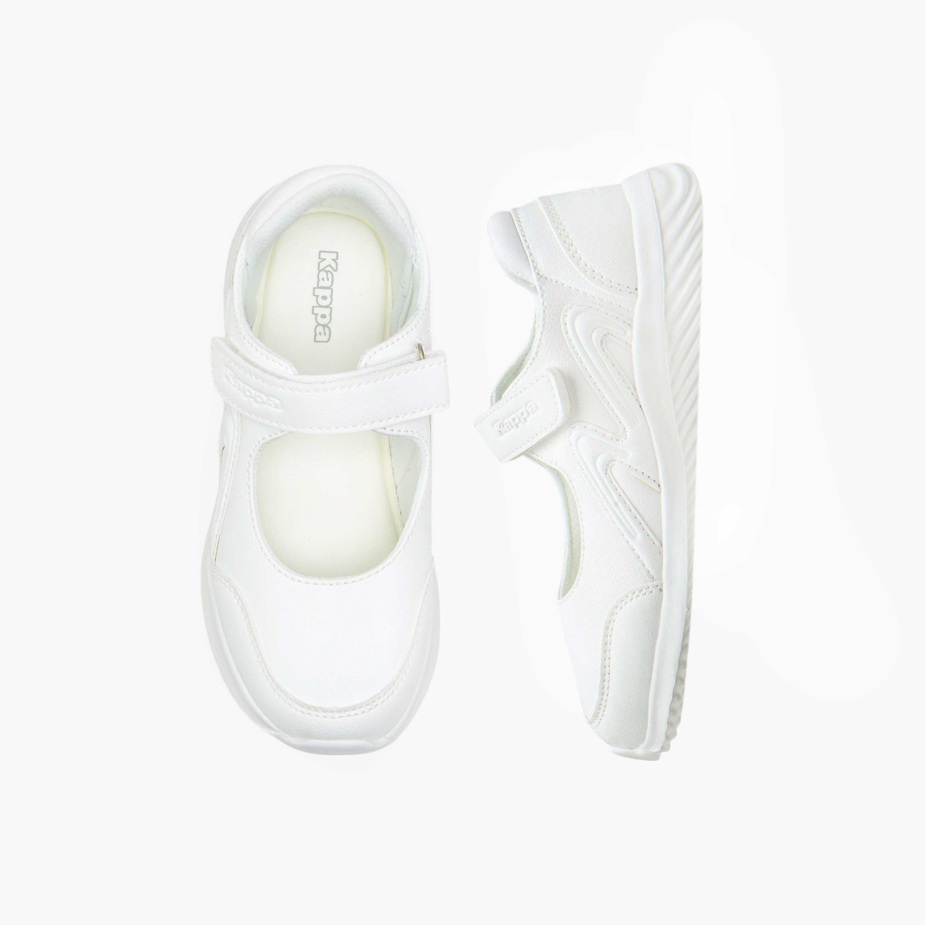 Kappa Girls' Panelled Mary Jane School Shoes with Hook and Loop Closure-girls-shoes-maryjanes-image-1