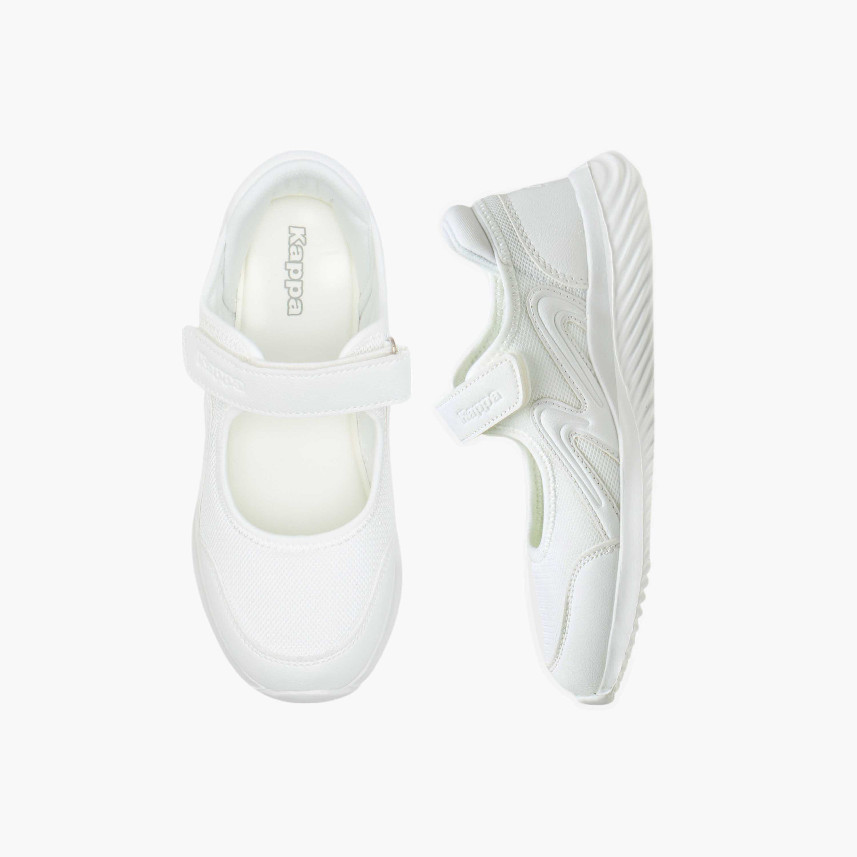 Kappa Girls' Logo Textured Mary Jane School Shoes with Hook and Loop Closure-girls-shoes-maryjanes-image-1