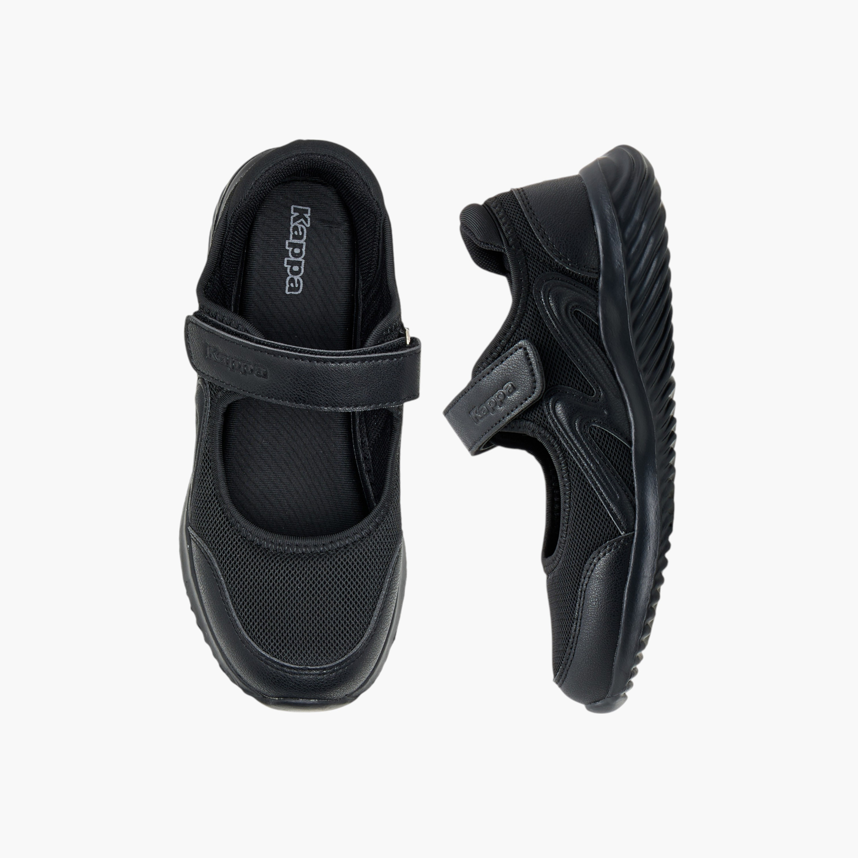 Kappa Girls' Textured School Shoes with Hook and Loop Closure-girls-shoes-schoolshoes-image-1