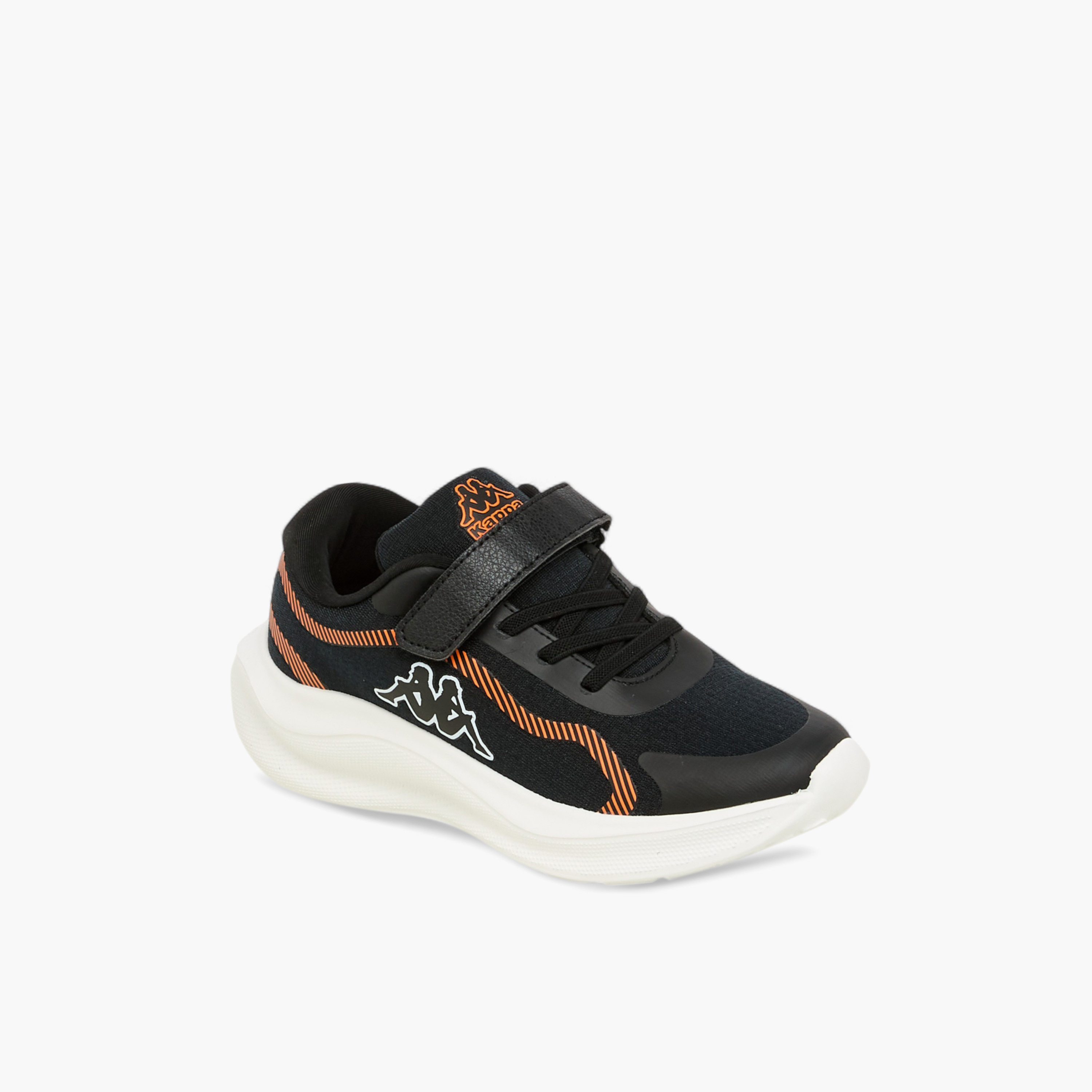 Kappa Kids' Logo Print Sports Shoes with Hook and Loop Closure-boys-shoes-schoolshoes-image-2