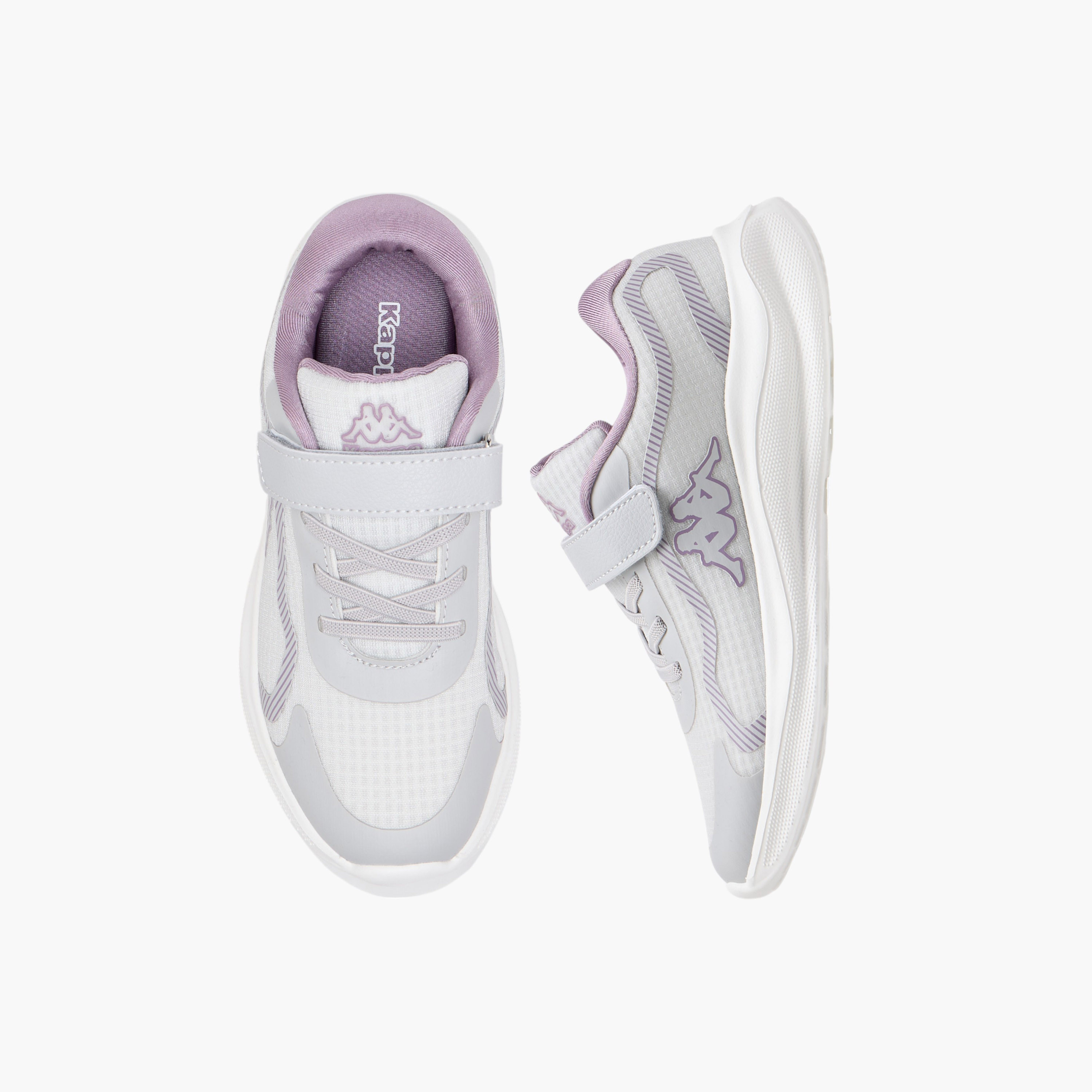 Kappa Girls' Textured Sports Shoes with Hook and Loop Closure-girls-shoes-sneakers-image-1