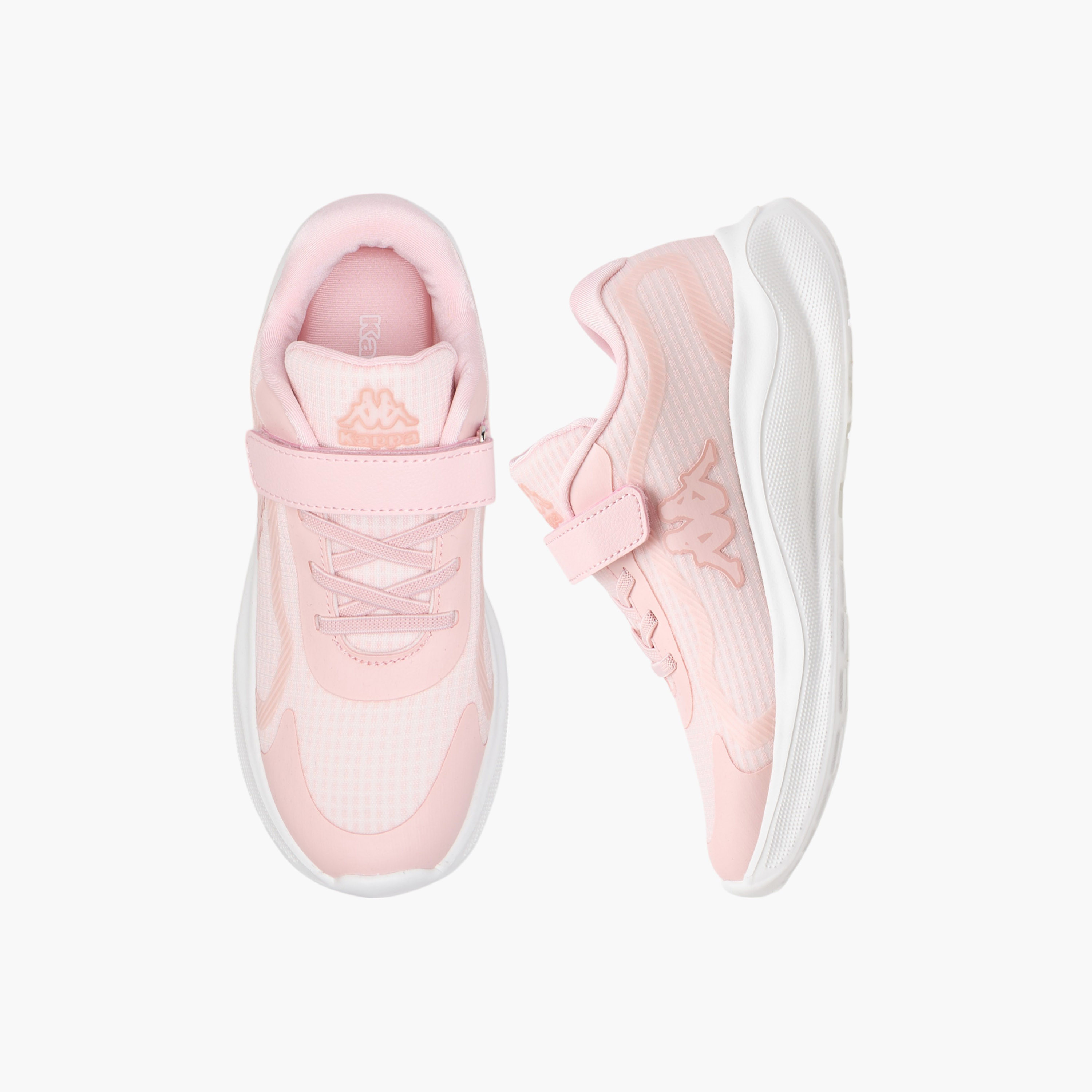 Kappa Girls' Textured Sports Shoes with Hook and Loop Closure-girls-shoes-sneakers-image-1