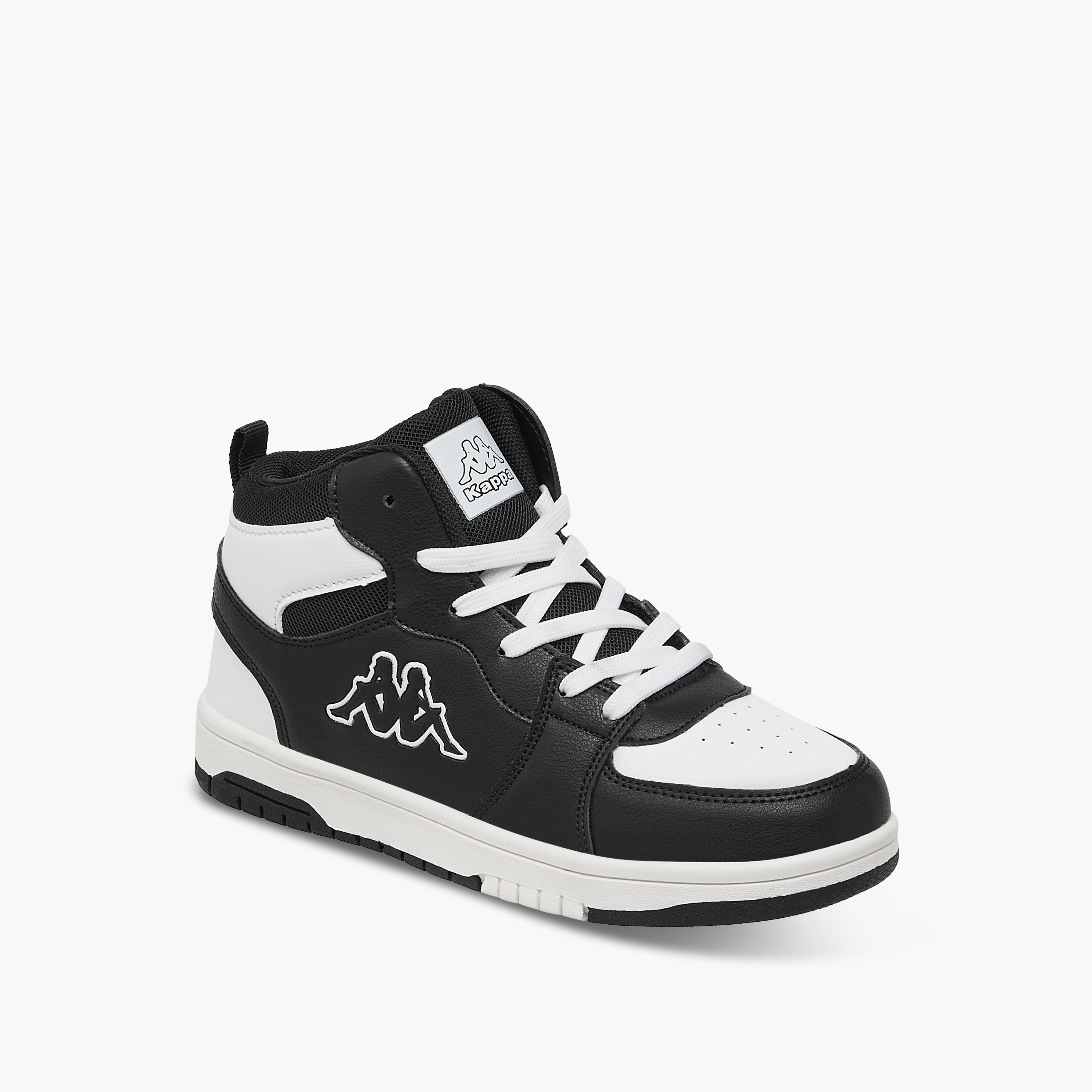 Kappa Boys' Panelled High Top Lace-Up Sneakers with Pull Tab-boys-shoes-sneakers-image-2