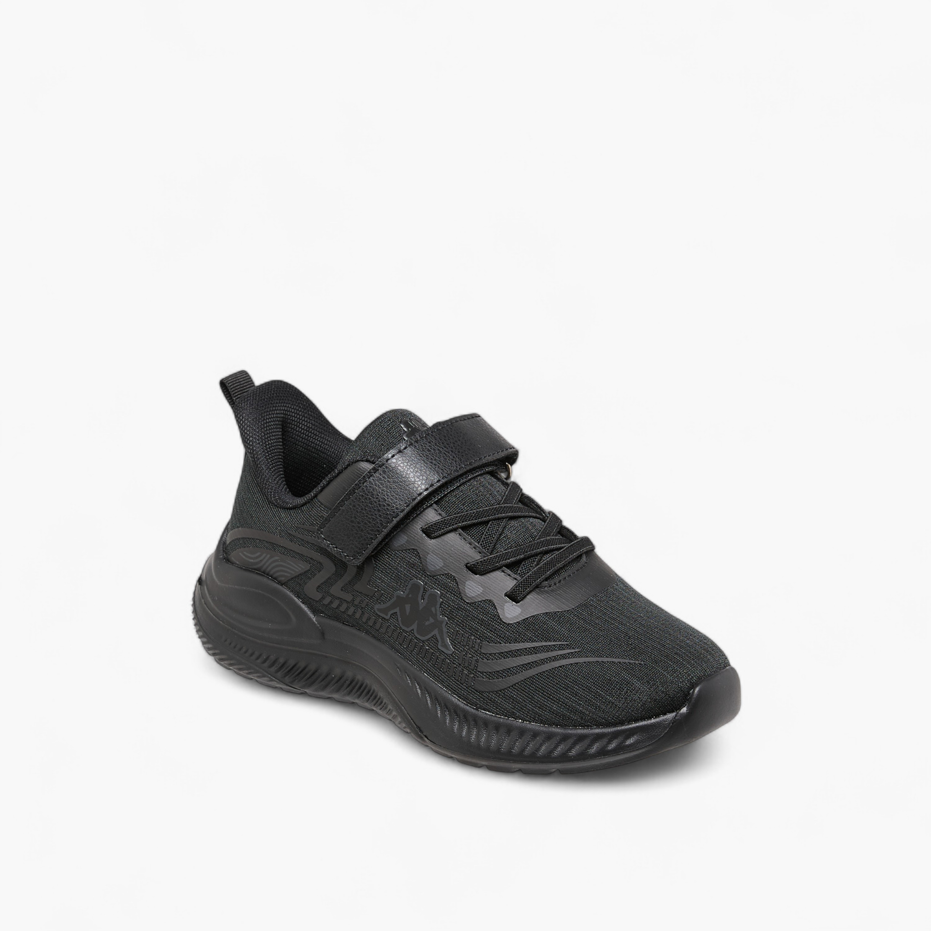 Kappa Girls Logo Print Hook & Loop Walking Shoes-sports-girls-shoes-image-2