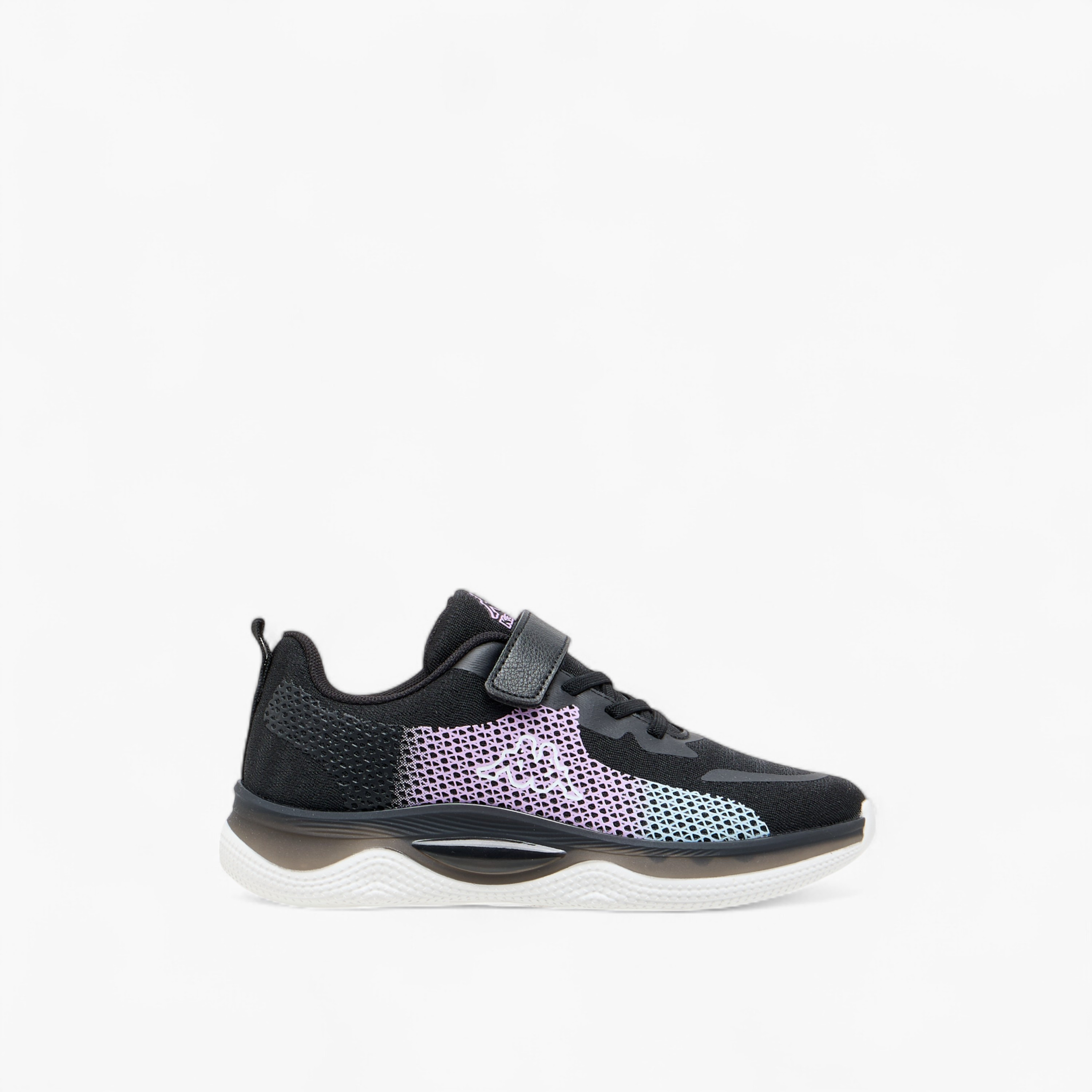 Kappa Girls' Logo Print Sports Shoes with Hook and Loop Closure-girls-shoes-sneakers-image-3
