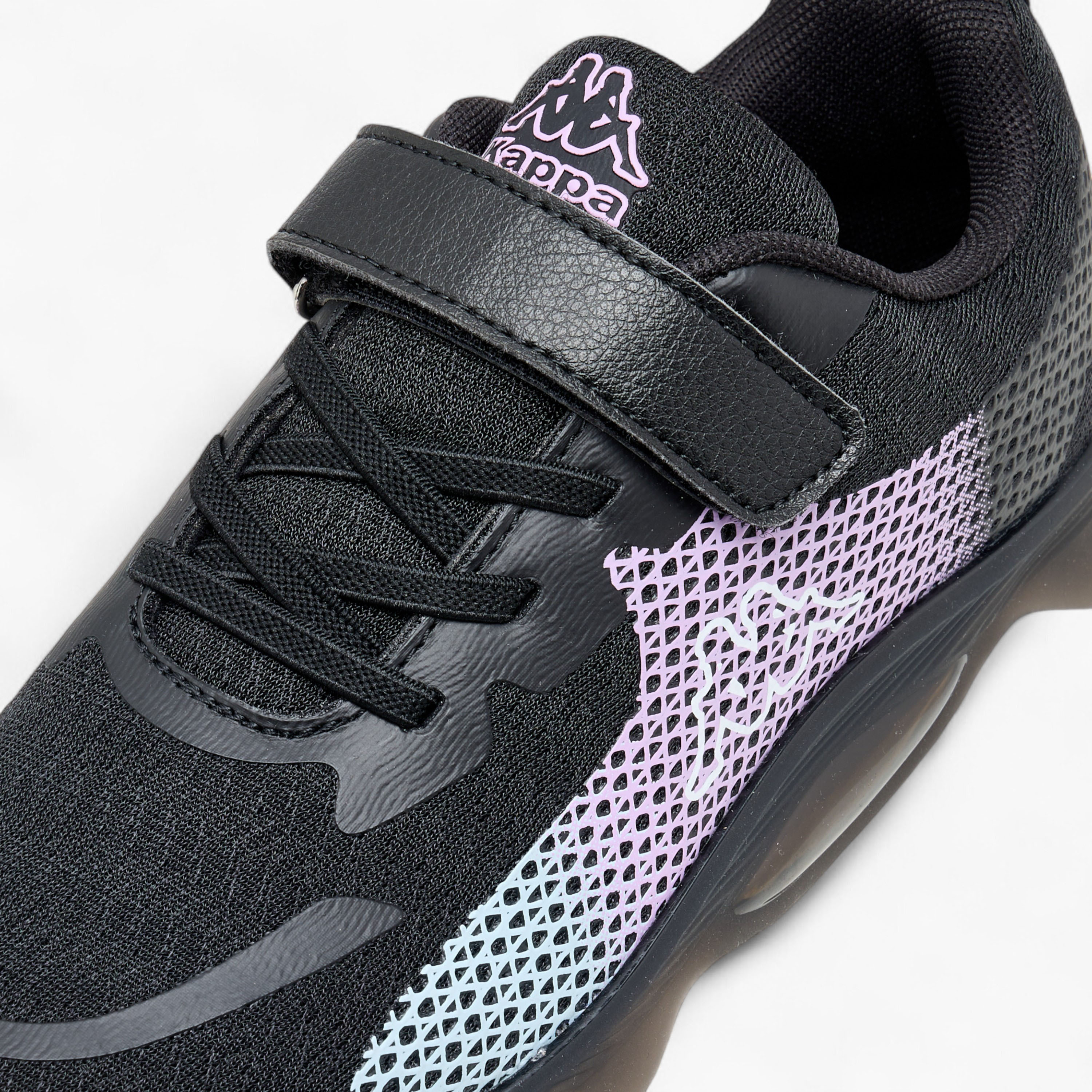 Kappa Girls' Logo Print Sports Shoes with Hook and Loop Closure-girls-shoes-sneakers-image-4
