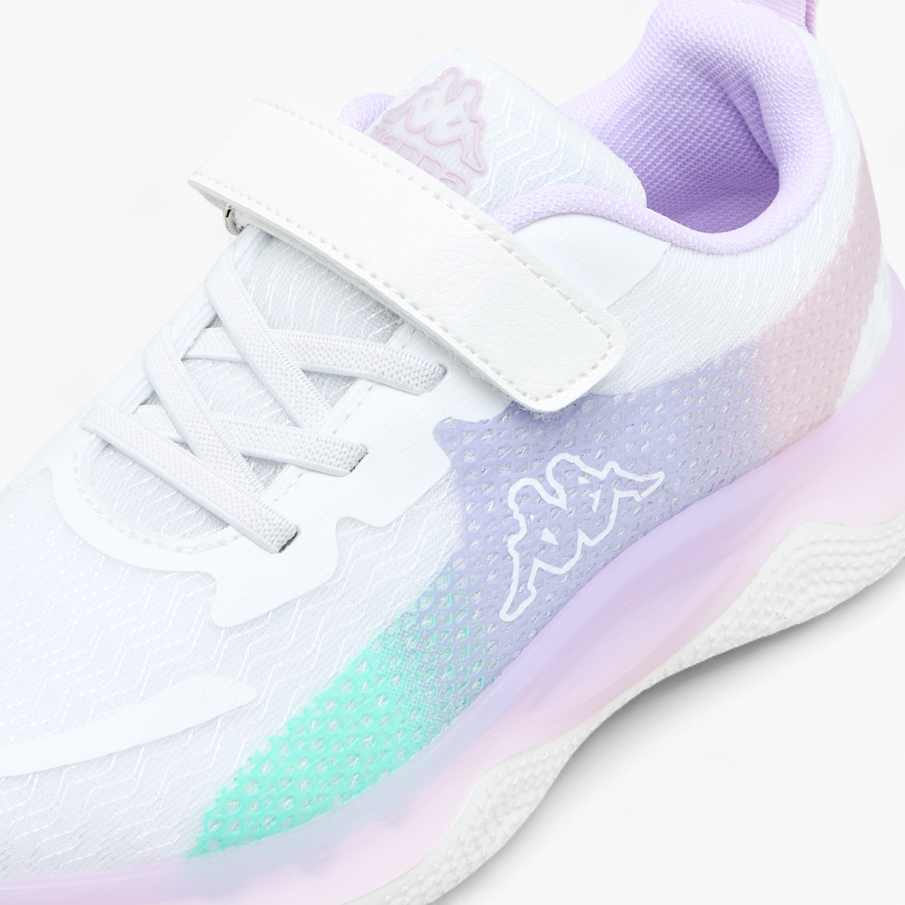 Kappa Girls' Logo Print Sports Shoes with Hook and Loop Closure-girls-shoes-sneakers-image-4