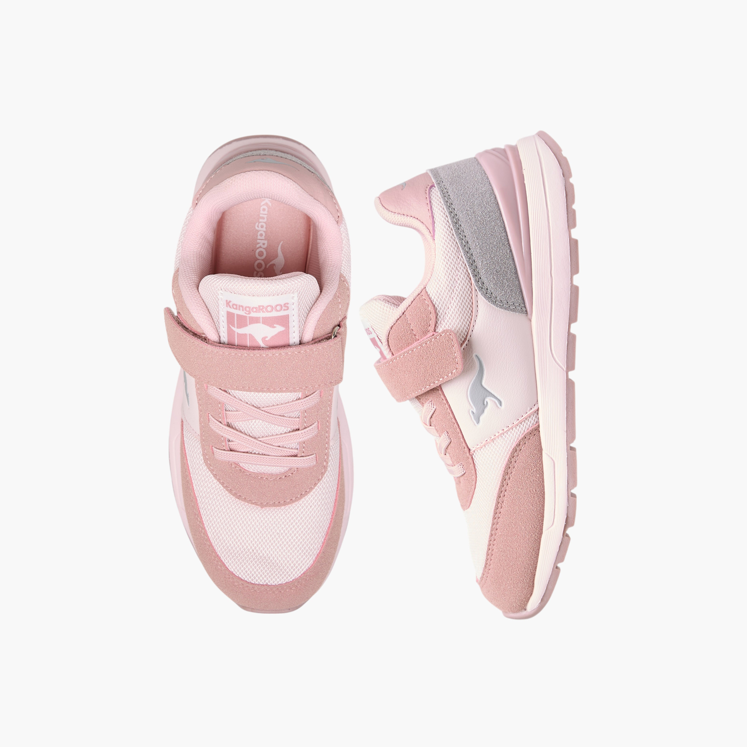 Kangaroos Girls Logo Embossed Hook & Loop Walking Shoes-girls-shoes-sneakers-image-1