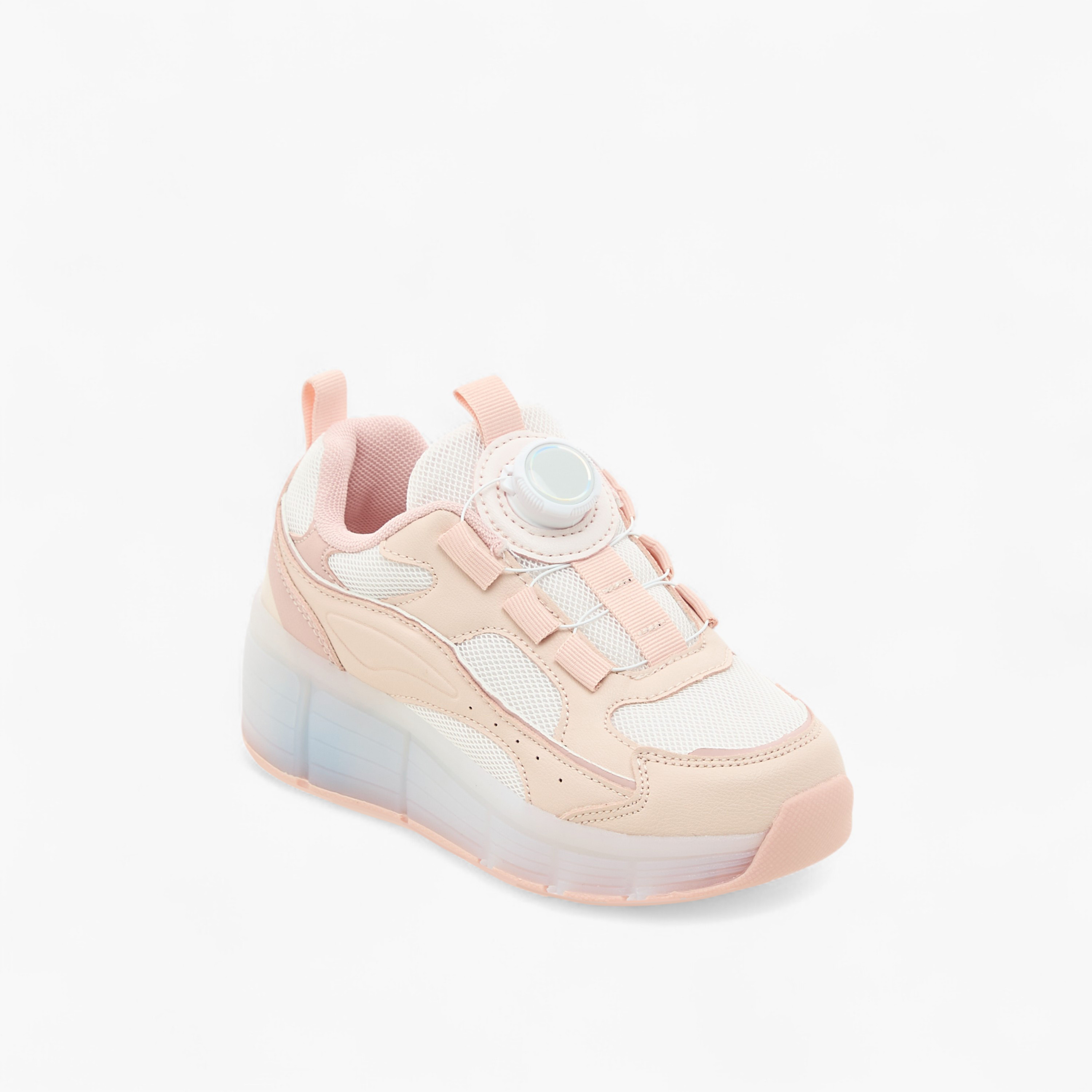 حذاء سنيكرز بإضاءة وإبزيم إغلاق دوّار من ليتل ميسي-girls-shoes-sneakers-image-2