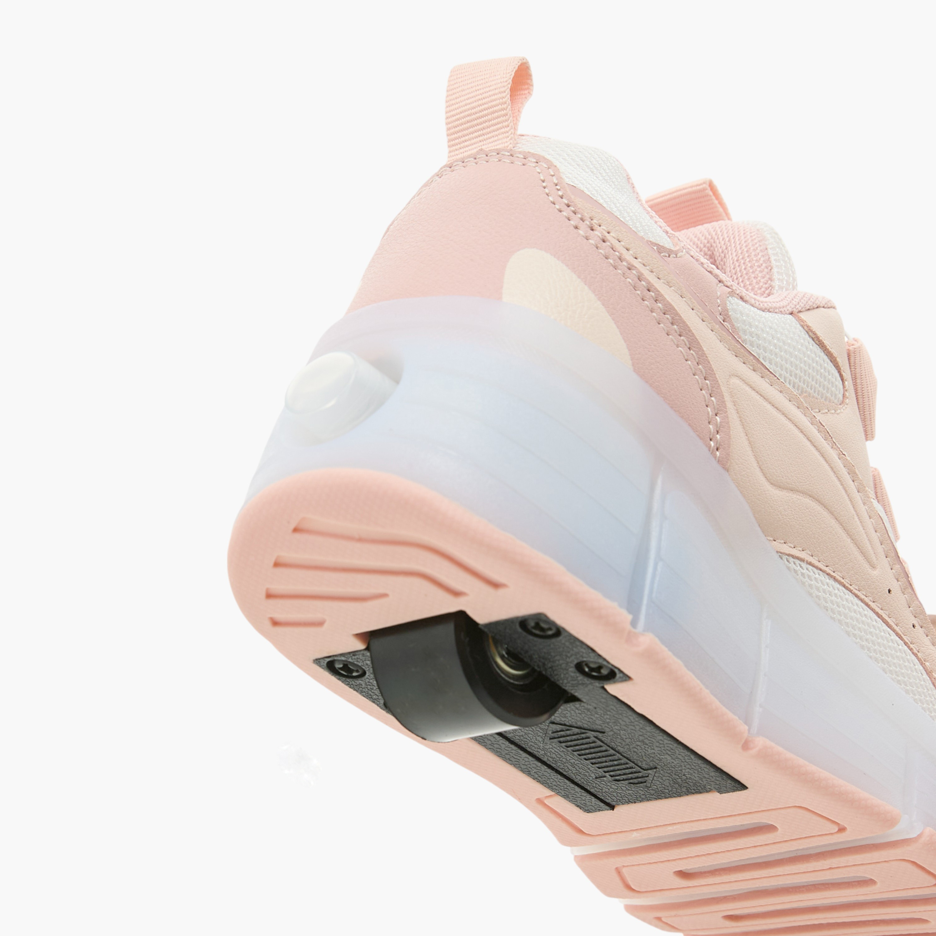 Little Missy Panelled Light-Up Sneakers with Rotating Buckle Closure-girls-shoes-sneakers-image-7